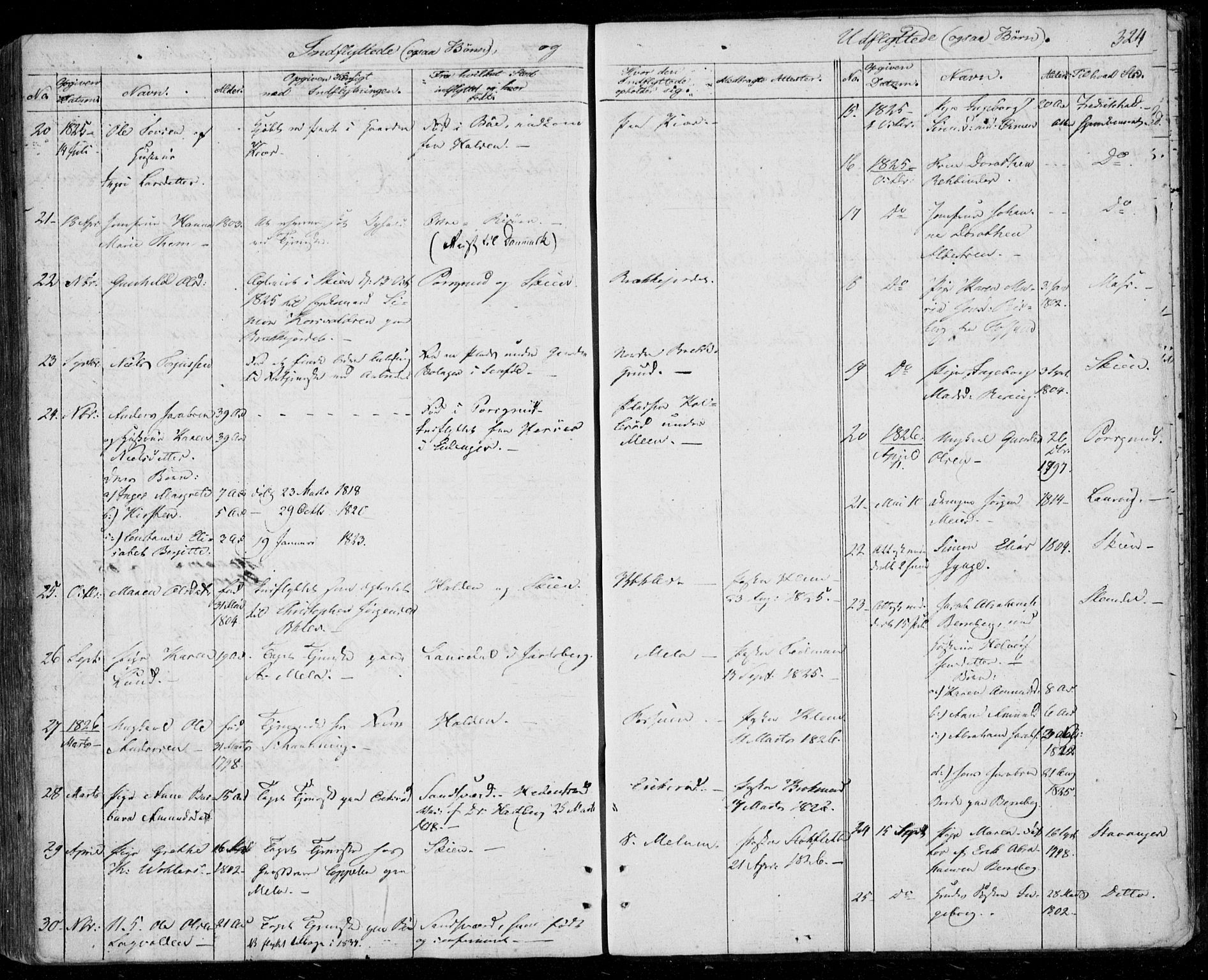 Gjerpen kirkebøker, AV/SAKO-A-265/F/Fa/L0005: Parish register (official) no. I 5, 1823-1829, p. 324