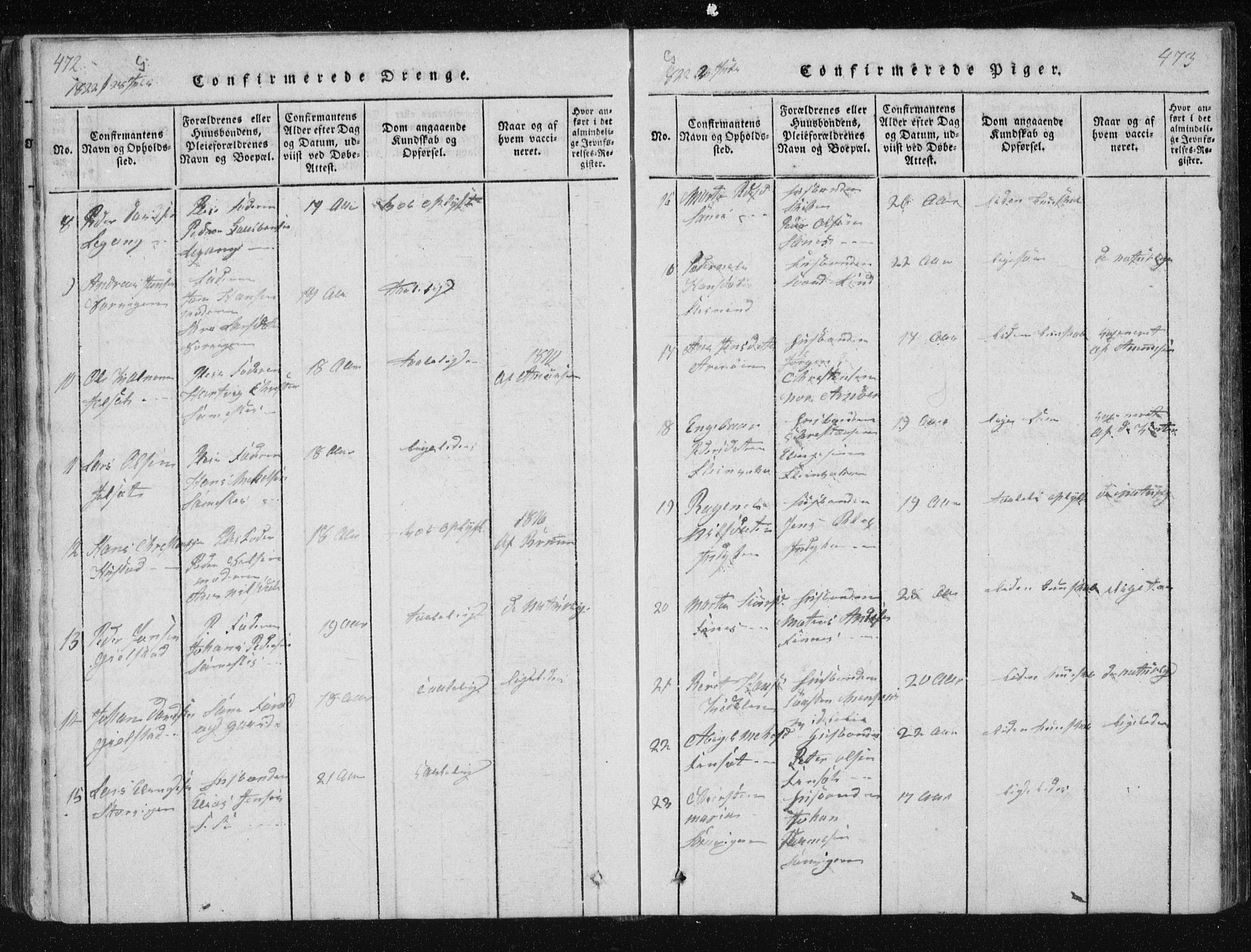 Ministerialprotokoller, klokkerbøker og fødselsregistre - Nordland, AV/SAT-A-1459/805/L0096: Parish register (official) no. 805A03, 1820-1837, p. 472-473