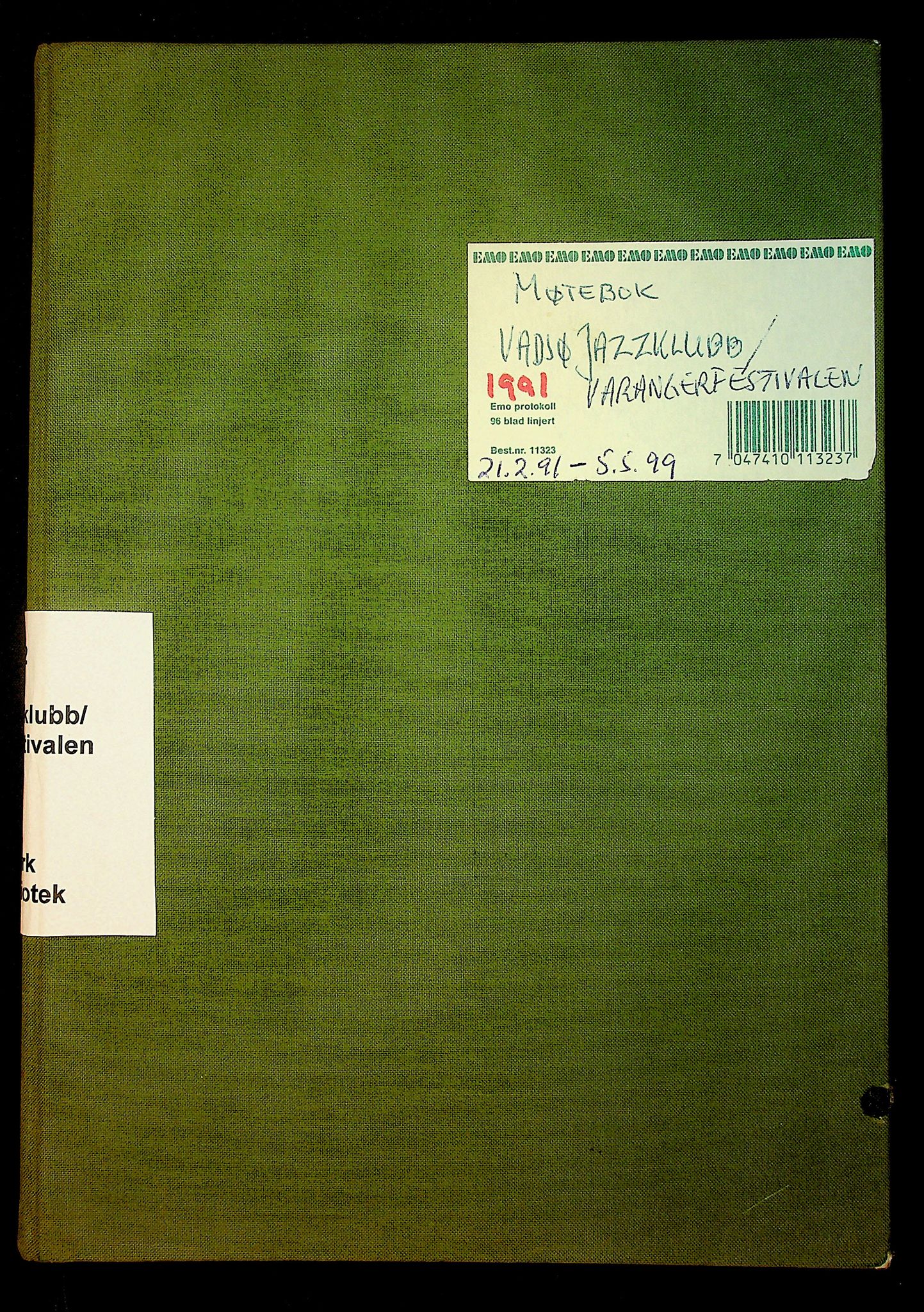 Vadsø Jazzklubb/Varangerfestivalen, FMFB/A-1192/A/L0003: Møteprotokoll, 1991-1999