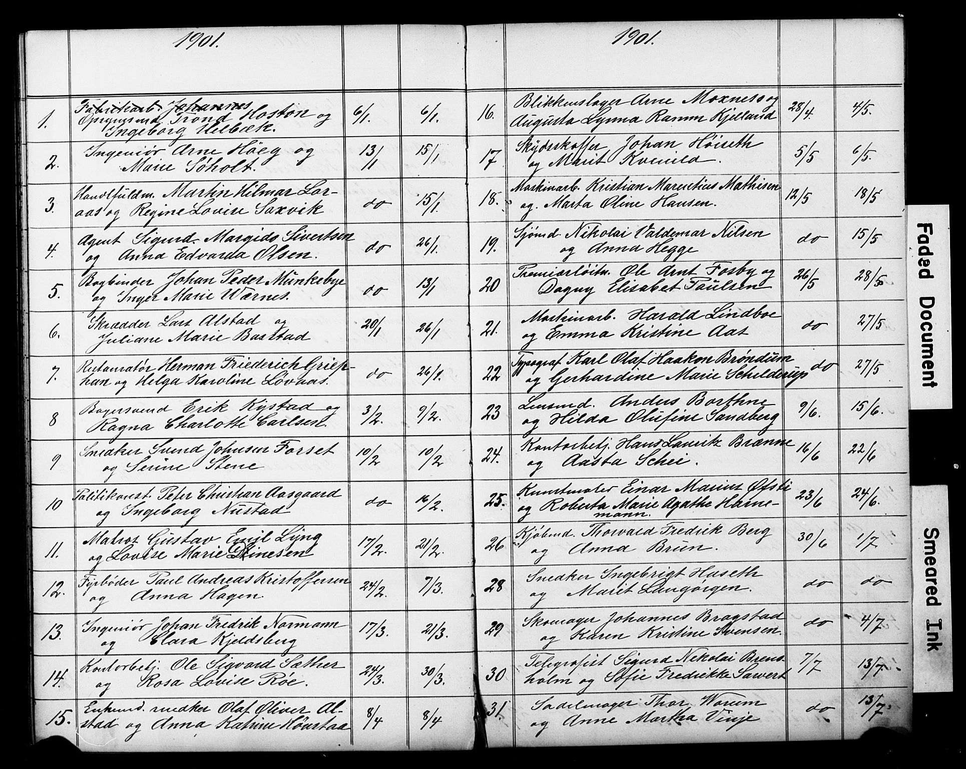 Ministerialprotokoller, klokkerbøker og fødselsregistre - Sør-Trøndelag, AV/SAT-A-1456/601/L0059: Banns register no. 601A27, 1870-1911