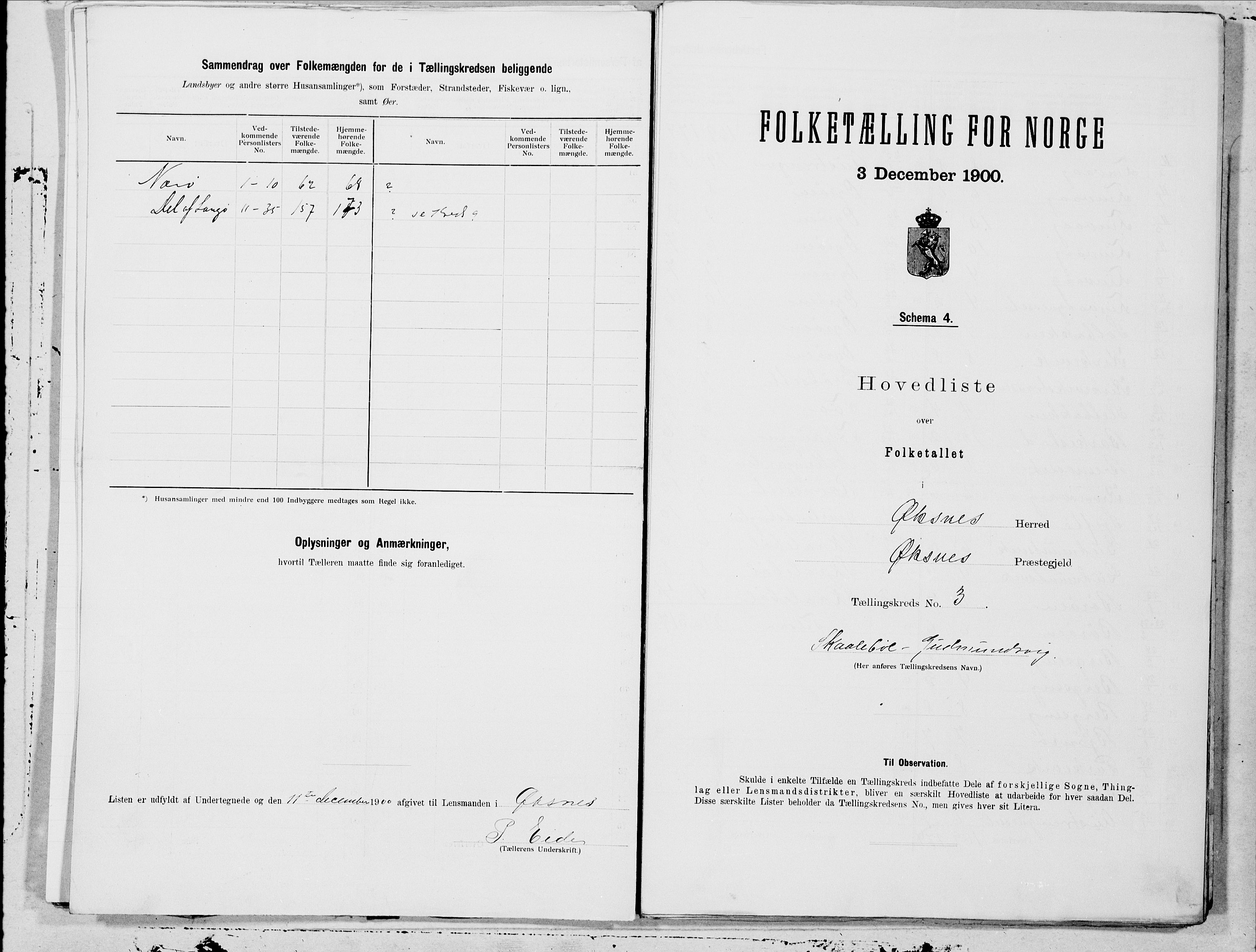 SAT, 1900 census for Øksnes, 1900, p. 7