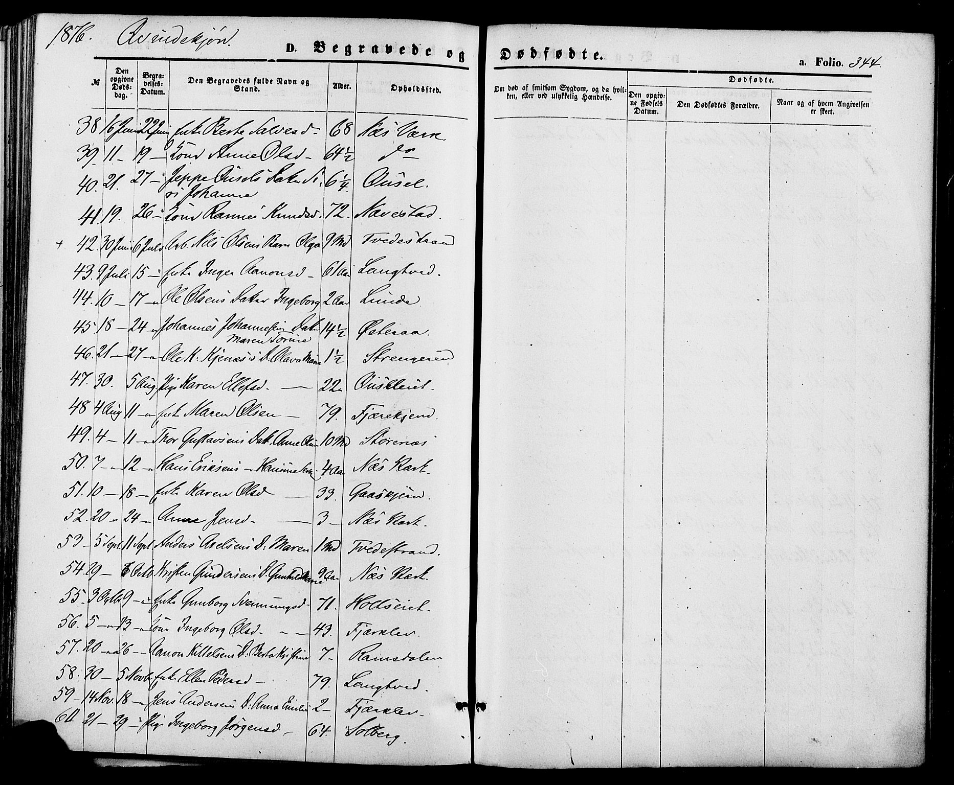 Holt sokneprestkontor, AV/SAK-1111-0021/F/Fa/L0010: Parish register (official) no. A 10, 1872-1885, p. 344