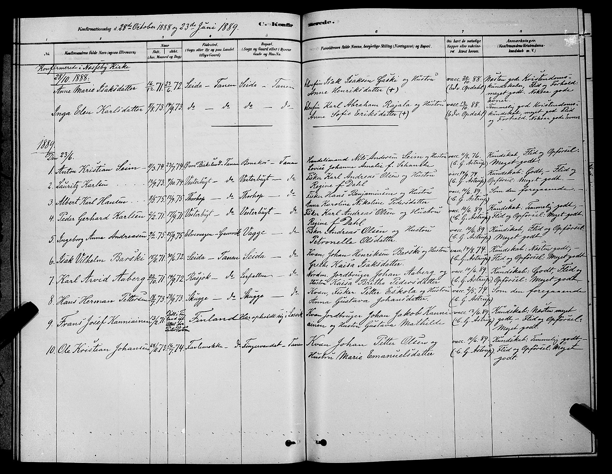 Tana sokneprestkontor, SATØ/S-1334/H/Hb/L0003klokker: Parish register (copy) no. 3, 1878-1890