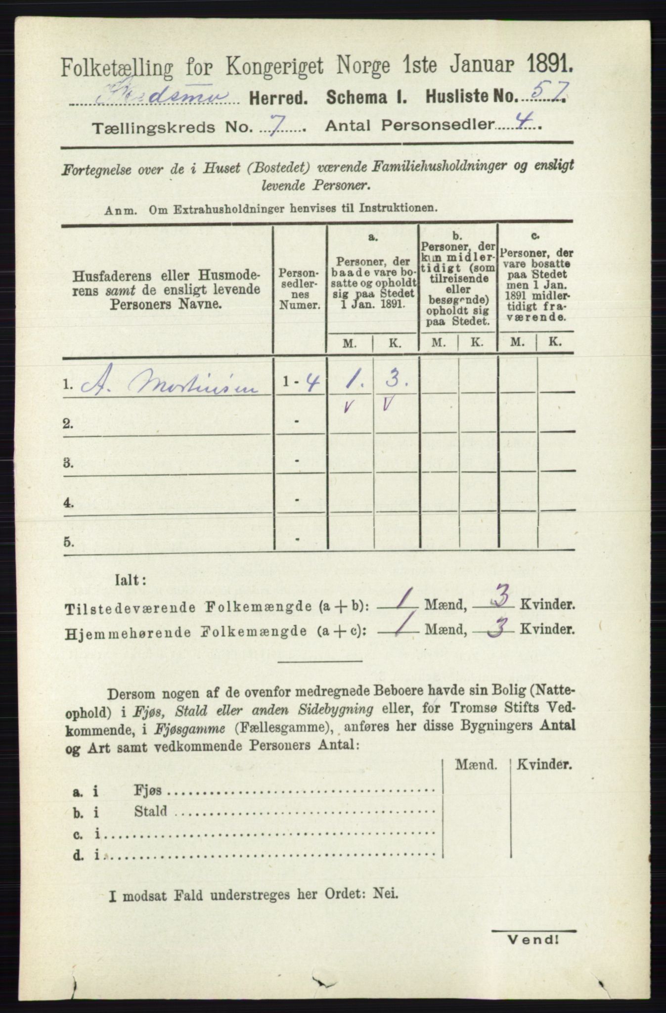 RA, 1891 census for 0231 Skedsmo, 1891, p. 3323