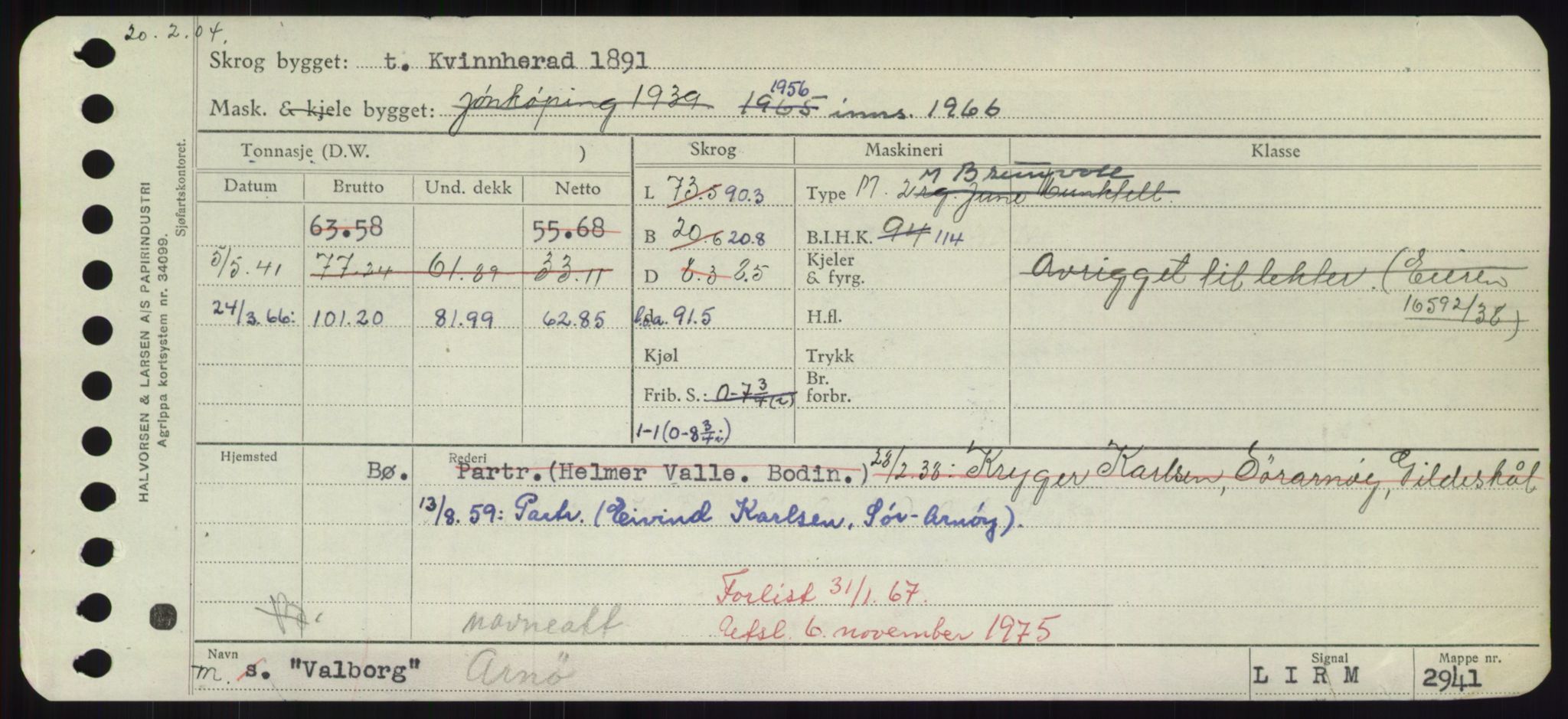 Sjøfartsdirektoratet med forløpere, Skipsmålingen, RA/S-1627/H/Hd/L0040: Fartøy, U-Ve, p. 211