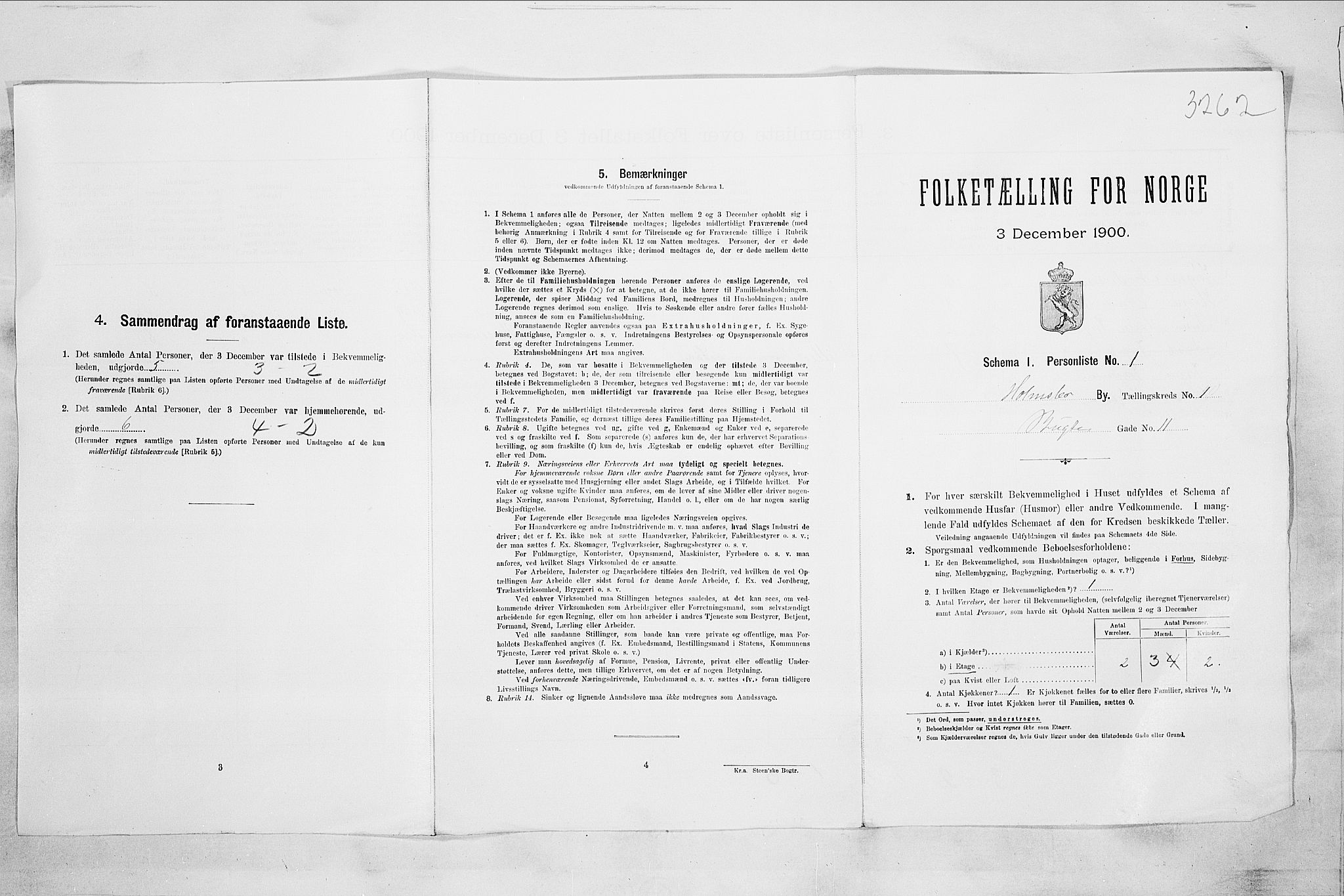 RA, 1900 census for Holmsbu, 1900, p. 14