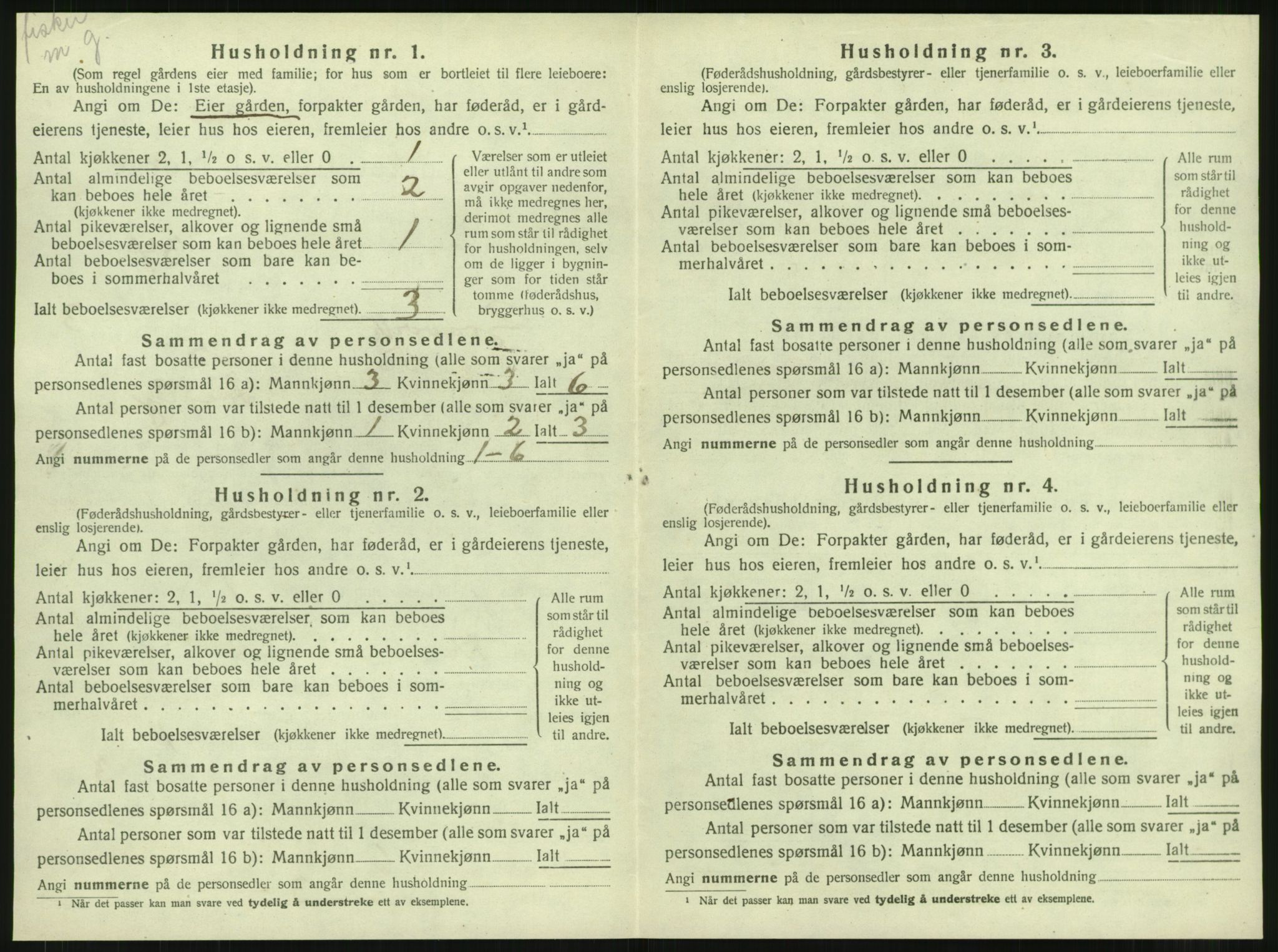 SAT, 1920 census for Gravvik, 1920, p. 307