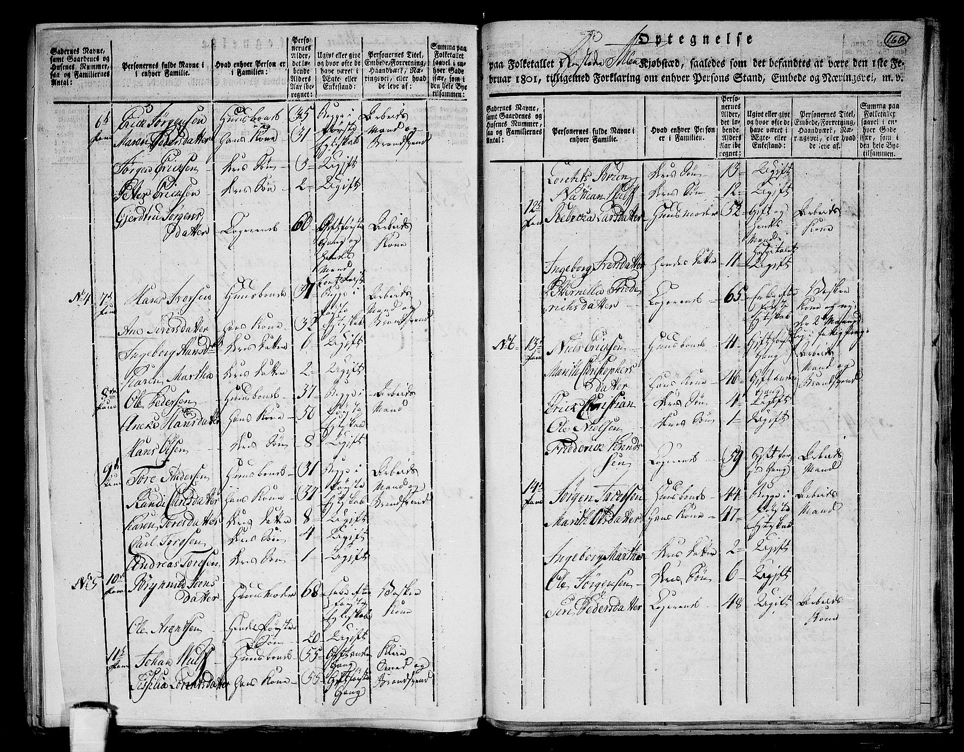 RA, 1801 census for 1601 Trondheim, 1801, p. 159b-160a