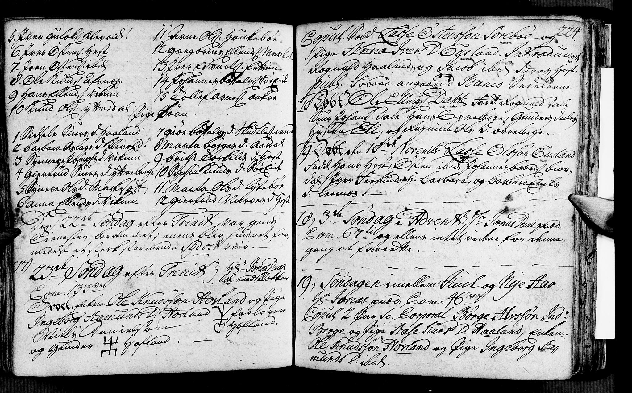 Vik sokneprestembete, AV/SAB-A-81501/H/Haa/Haaa/L0002: Parish register (official) no. A 2 / 3, 1740-1755, p. 224