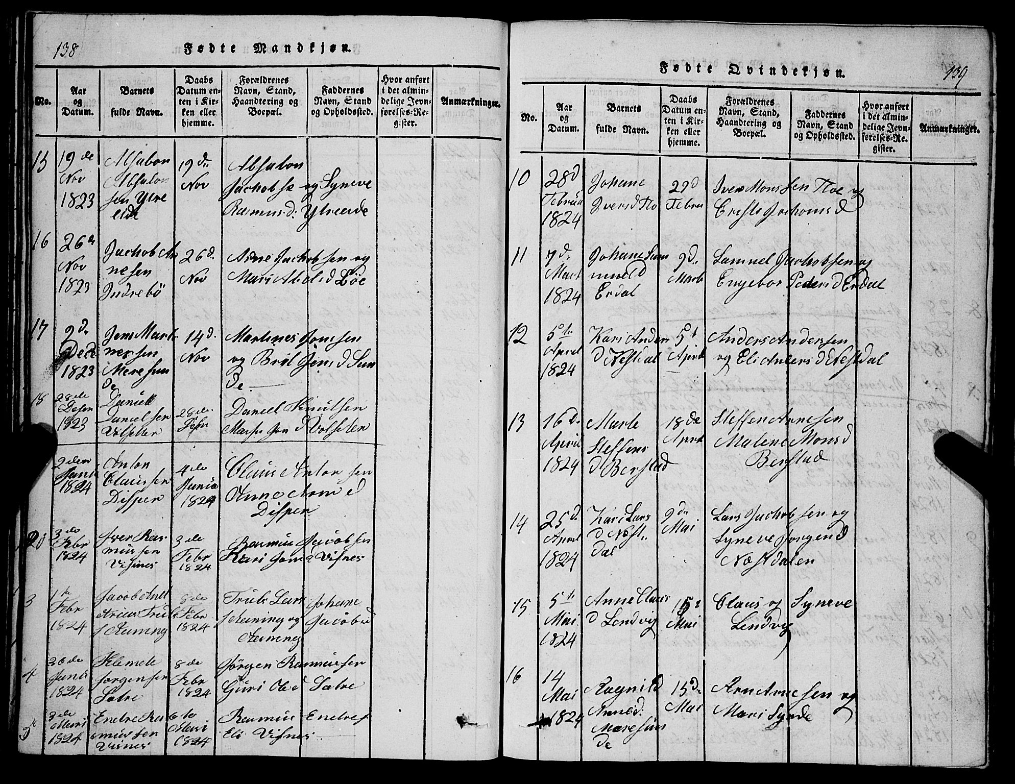 Stryn Sokneprestembete, SAB/A-82501: Parish register (copy) no. C 1, 1801-1845, p. 138-139