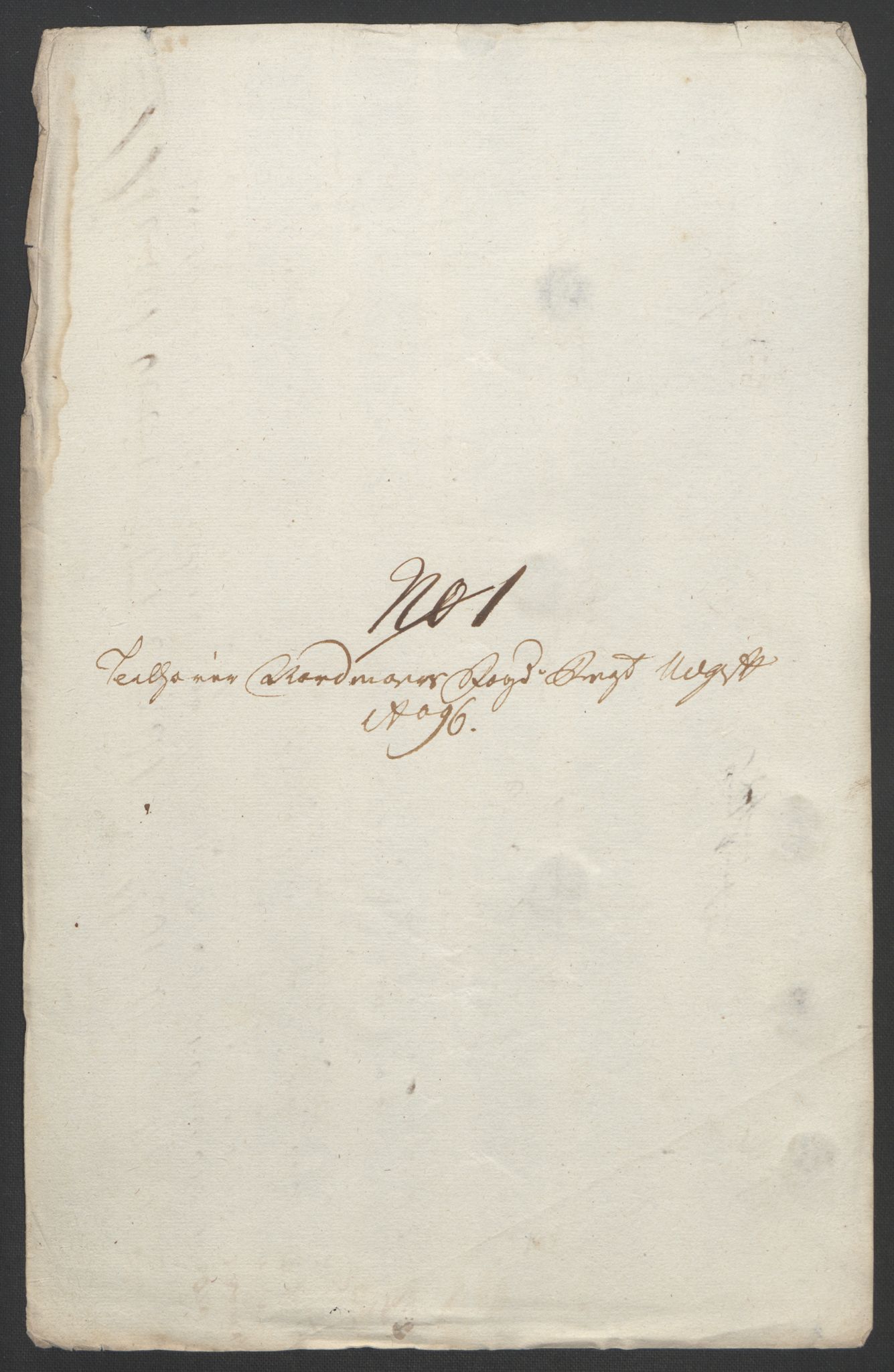 Rentekammeret inntil 1814, Reviderte regnskaper, Fogderegnskap, RA/EA-4092/R56/L3736: Fogderegnskap Nordmøre, 1694-1696, p. 453