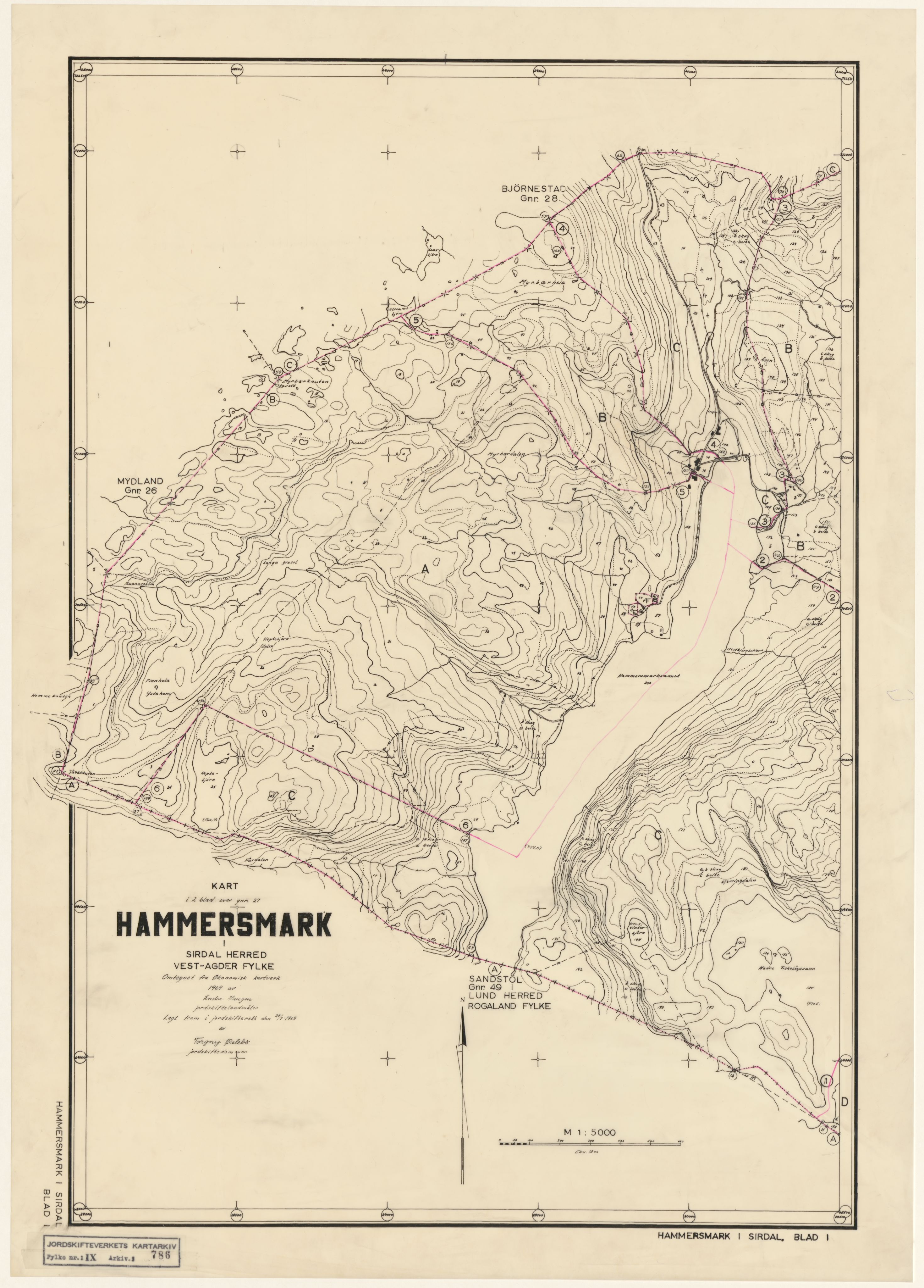 Jordskifteverkets kartarkiv, RA/S-3929/T, 1859-1988, p. 1004