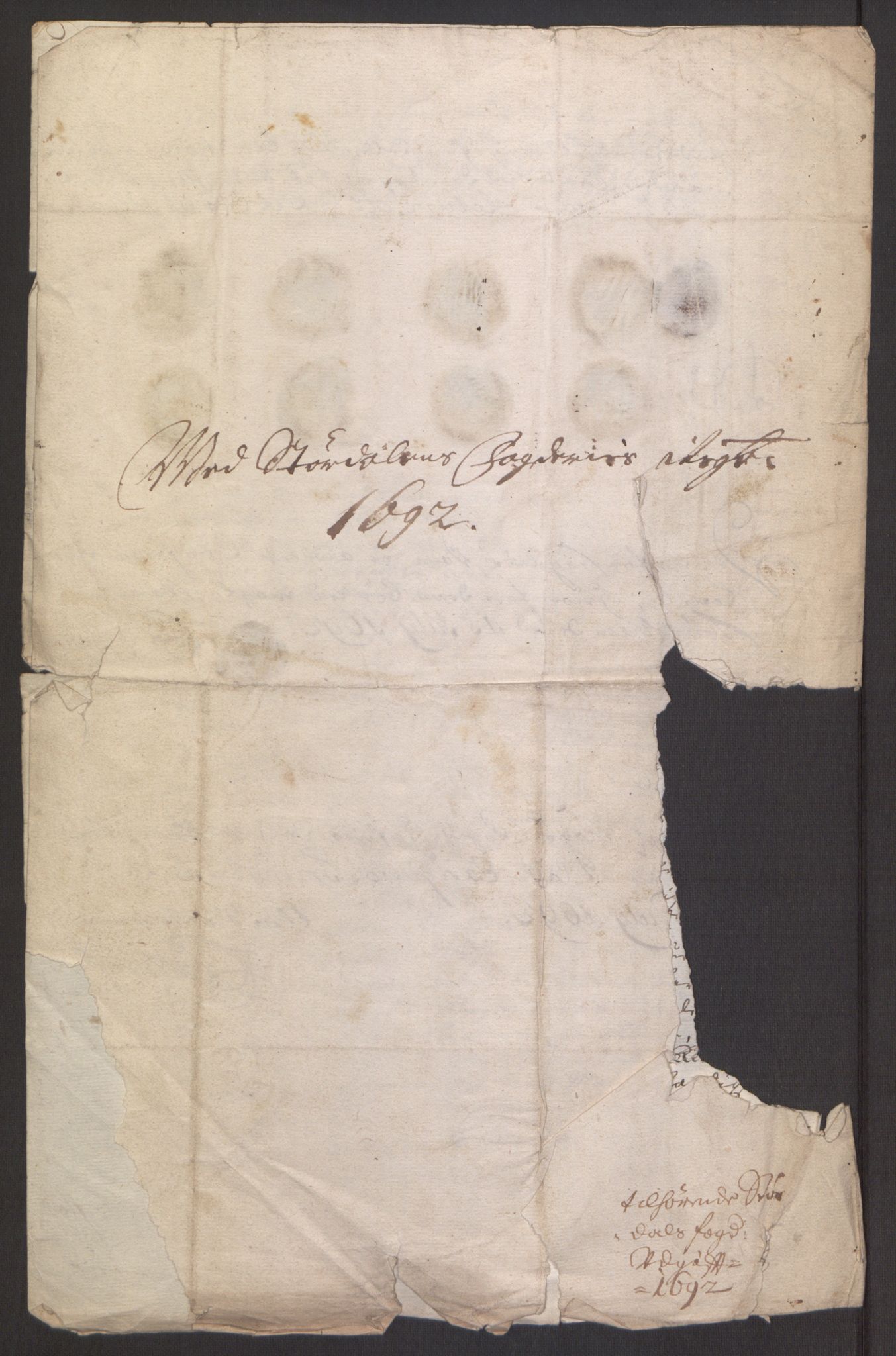 Rentekammeret inntil 1814, Reviderte regnskaper, Fogderegnskap, RA/EA-4092/R62/L4185: Fogderegnskap Stjørdal og Verdal, 1692, p. 338