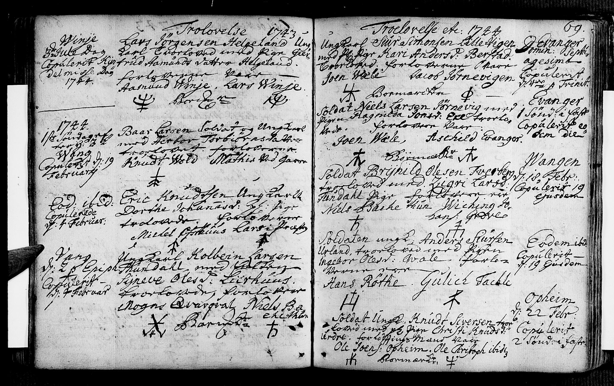 Voss sokneprestembete, AV/SAB-A-79001/H/Haa: Parish register (official) no. A 7, 1731-1773, p. 69