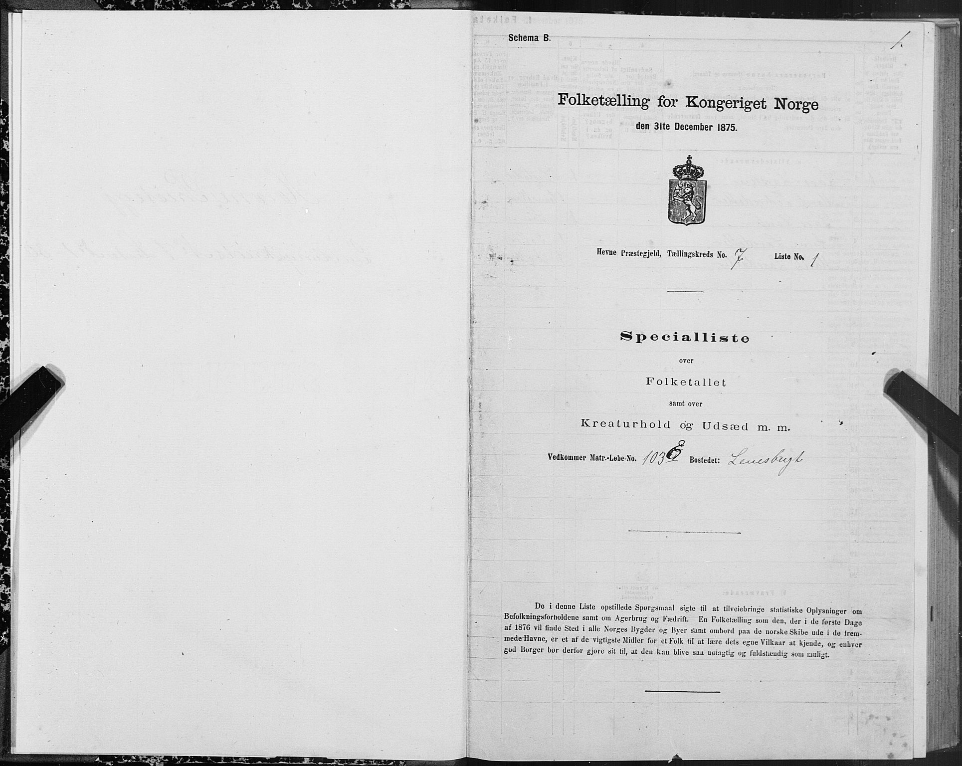 SAT, 1875 census for 1612P Hemne, 1875, p. 4001