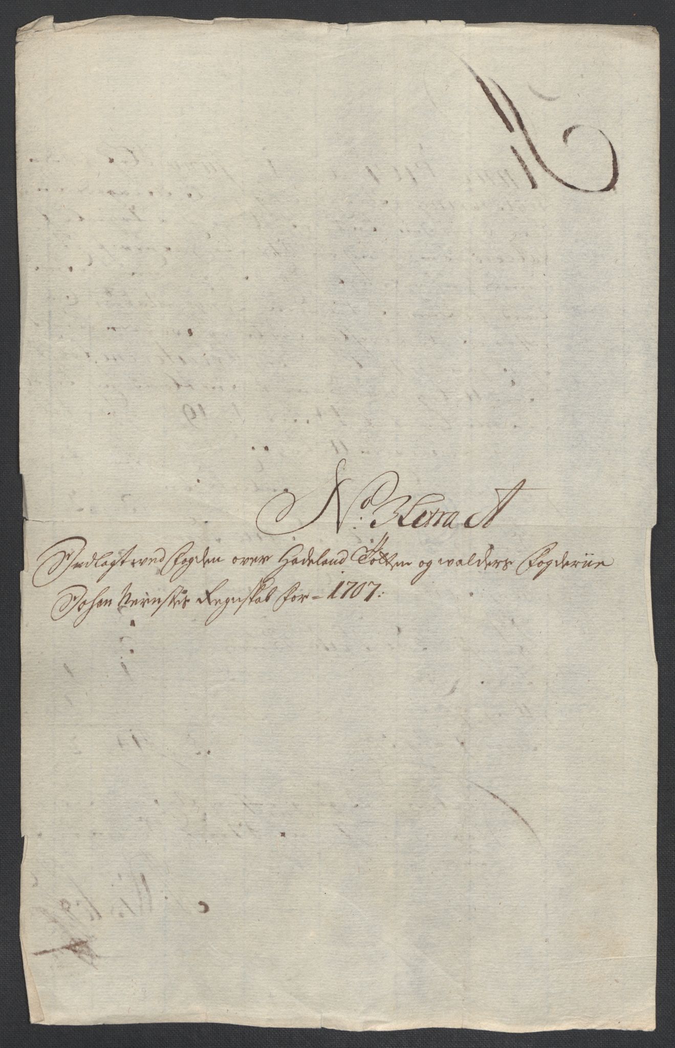 Rentekammeret inntil 1814, Reviderte regnskaper, Fogderegnskap, AV/RA-EA-4092/R18/L1305: Fogderegnskap Hadeland, Toten og Valdres, 1707-1708, p. 25