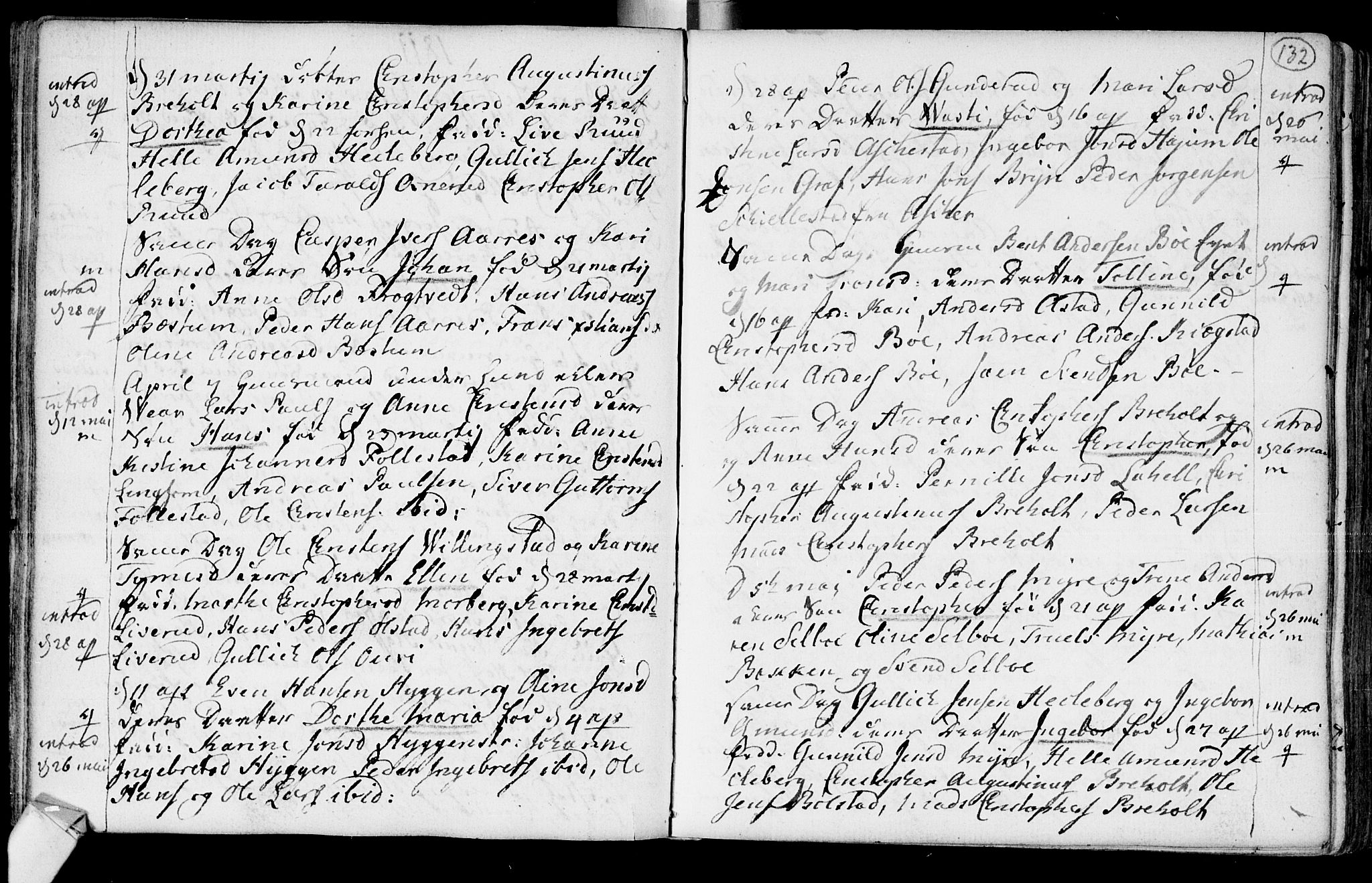 Røyken kirkebøker, AV/SAKO-A-241/F/Fa/L0003: Parish register (official) no. 3, 1782-1813, p. 132