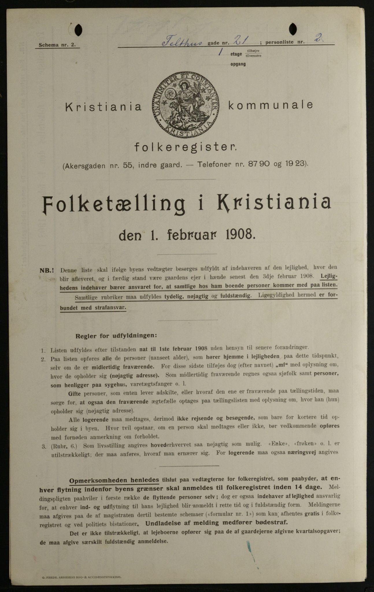 OBA, Municipal Census 1908 for Kristiania, 1908, p. 96771