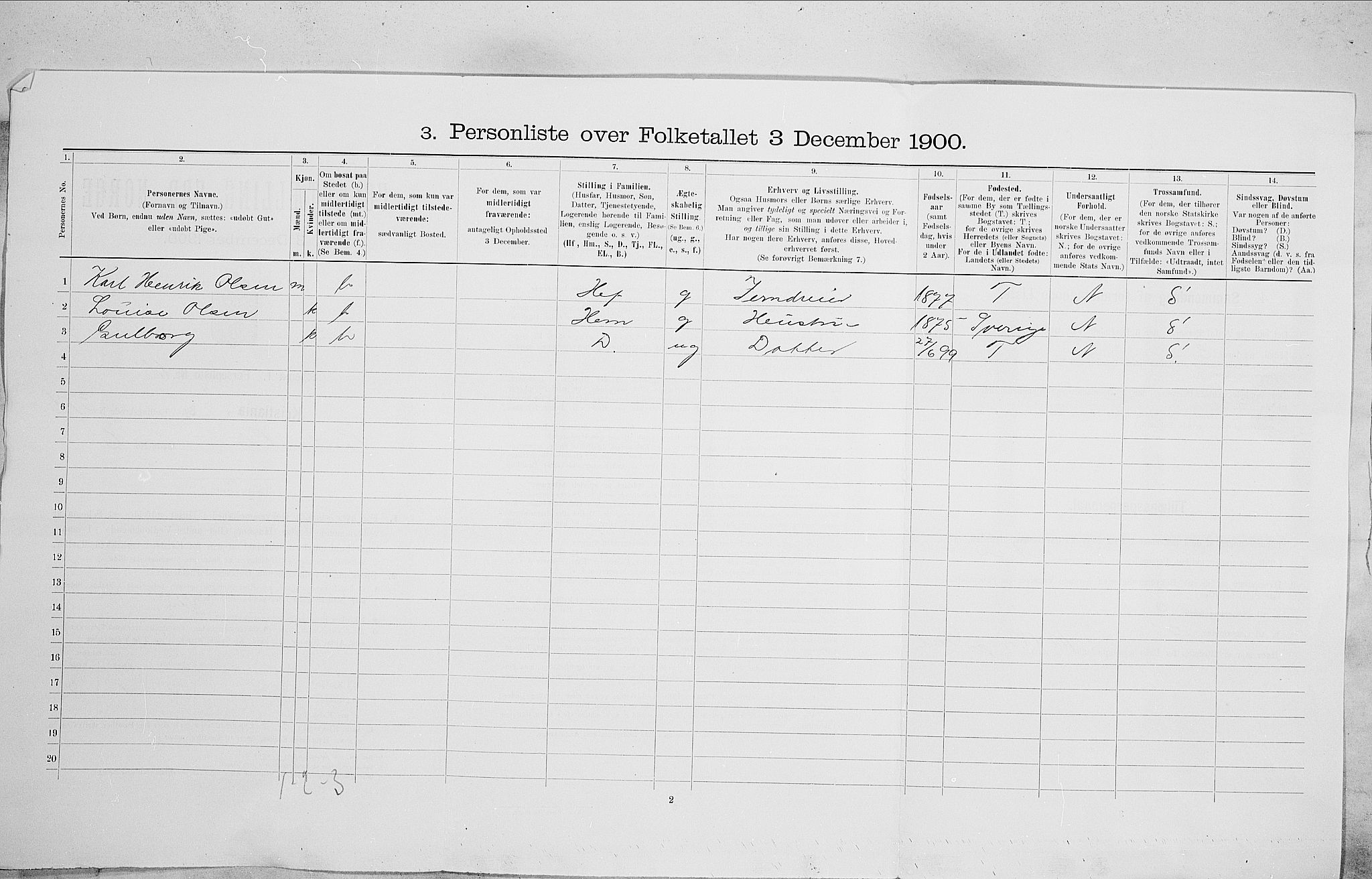 SAO, 1900 census for Kristiania, 1900, p. 71023