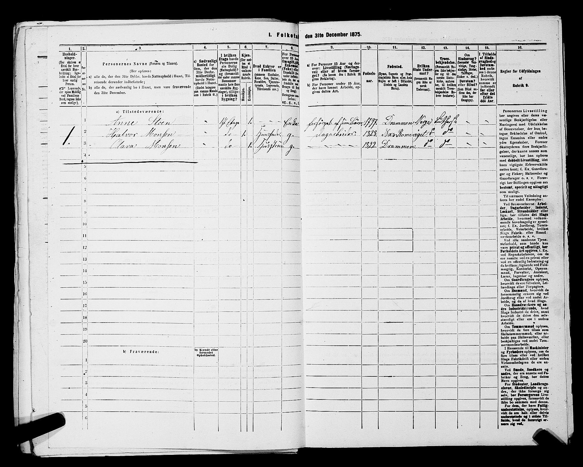 RA, 1875 census for 0301 Kristiania, 1875, p. 2555