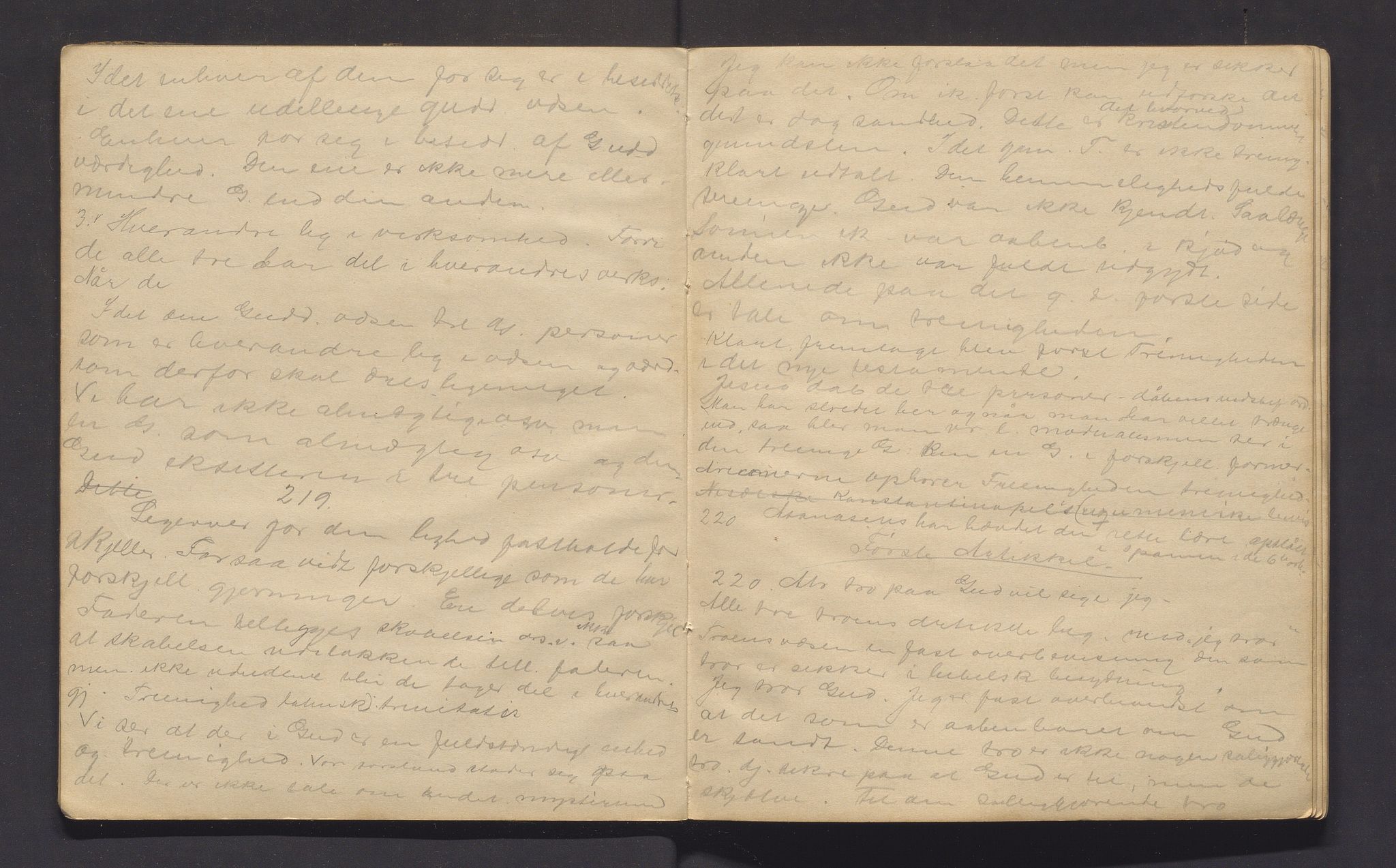 Lilloe, Kristian. Seminarlærar, IKAH/1216-Pa0011/G/Ga/L0001: Religionsanmerkninger K. Lilloi, 1888
