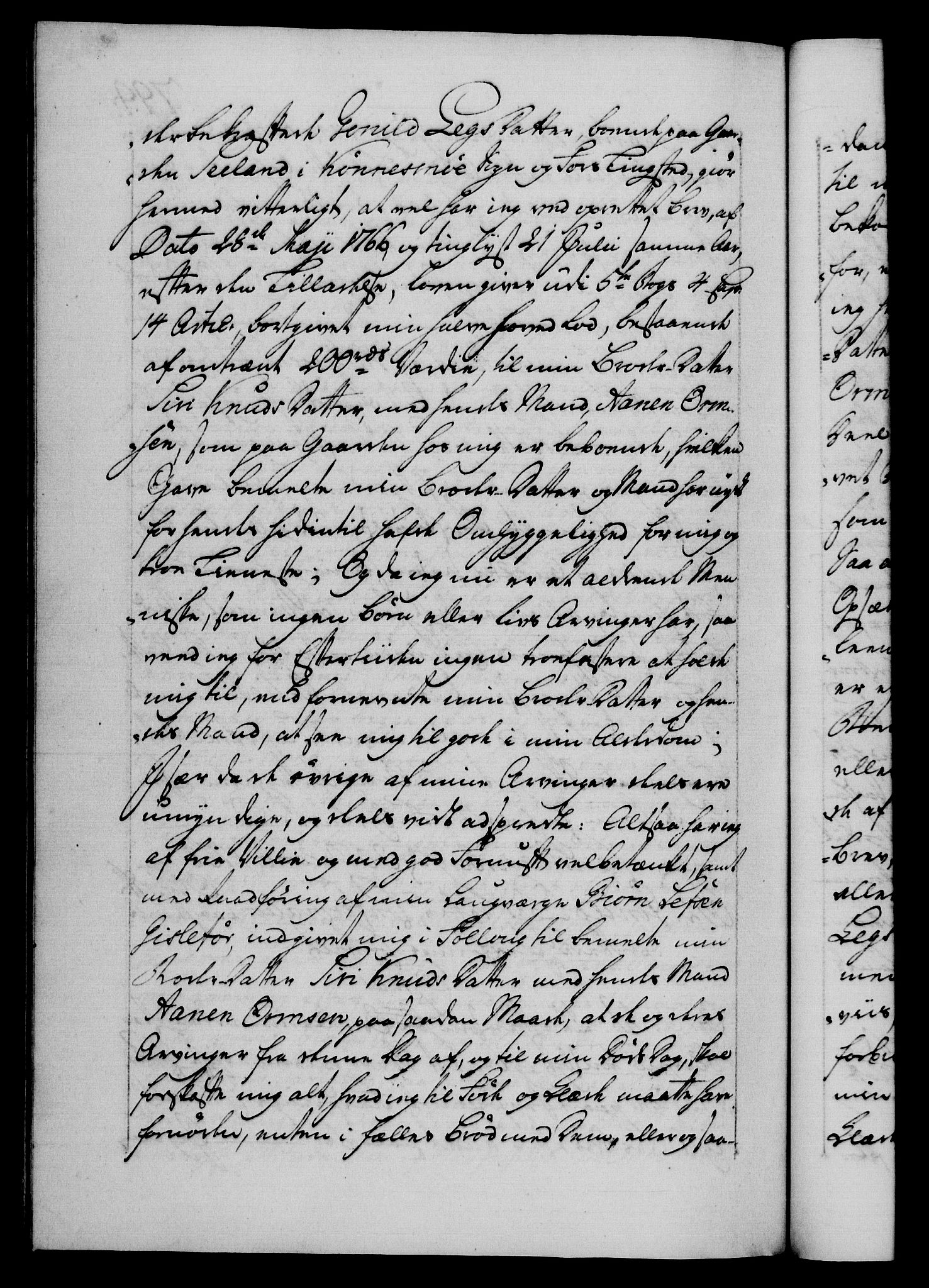 Danske Kanselli 1572-1799, AV/RA-EA-3023/F/Fc/Fca/Fcaa/L0043: Norske registre, 1766-1768, p. 799b