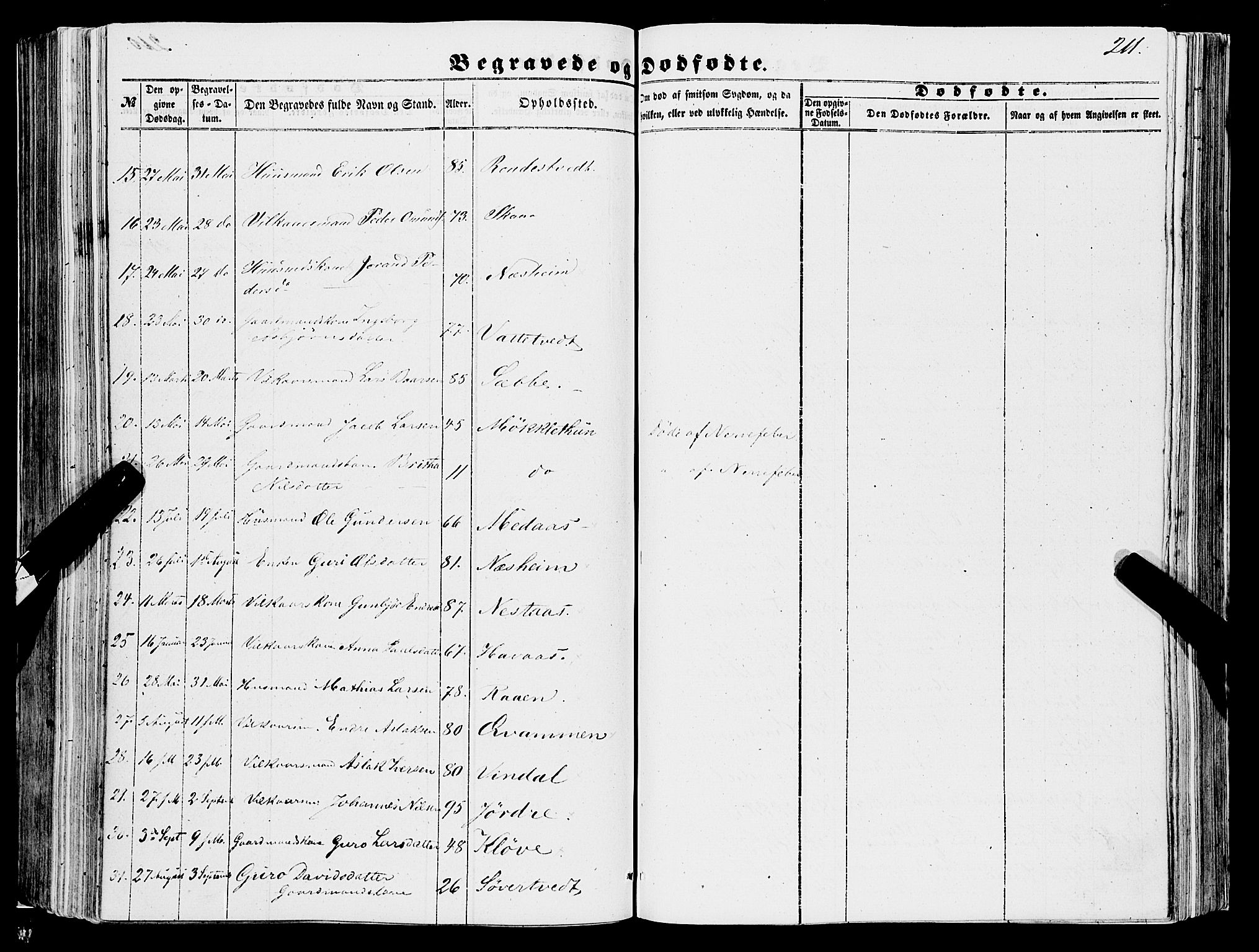 Ulvik sokneprestembete, SAB/A-78801/H/Haa: Parish register (official) no. A 13, 1853-1863, p. 211