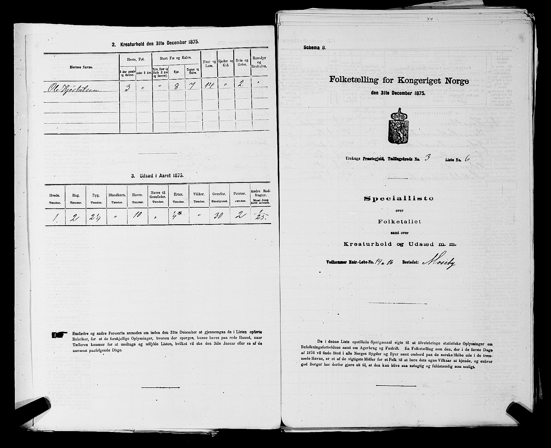 RA, 1875 census for 0224P Aurskog, 1875, p. 266