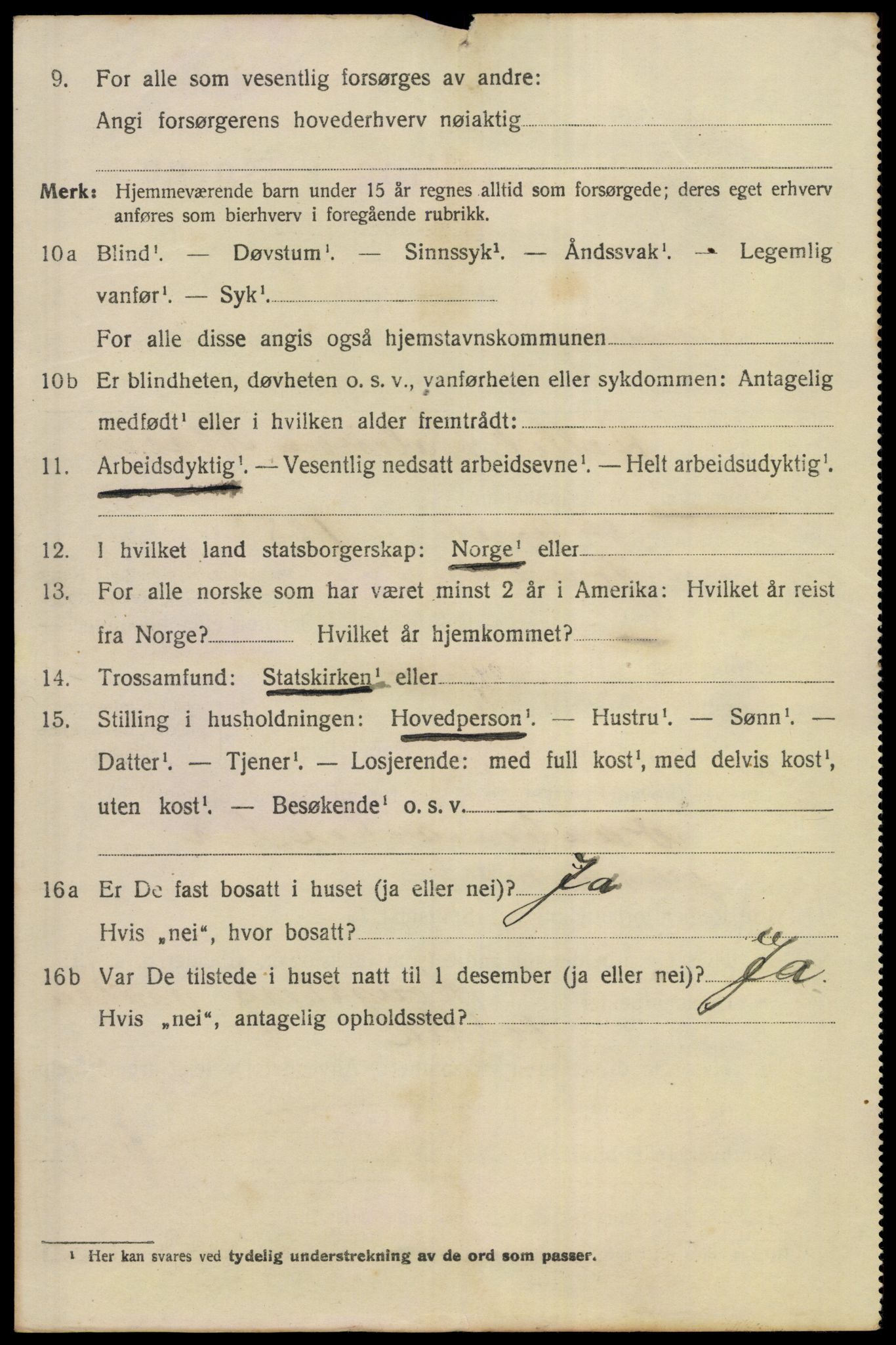 SAKO, 1920 census for Kongsberg, 1920, p. 5703