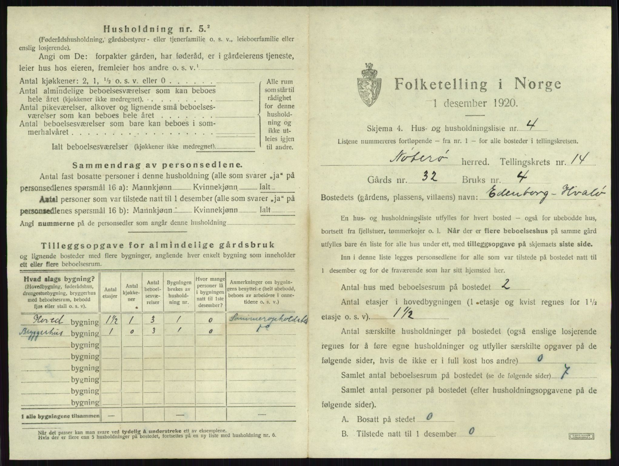 SAKO, 1920 census for Nøtterøy, 1920, p. 2789