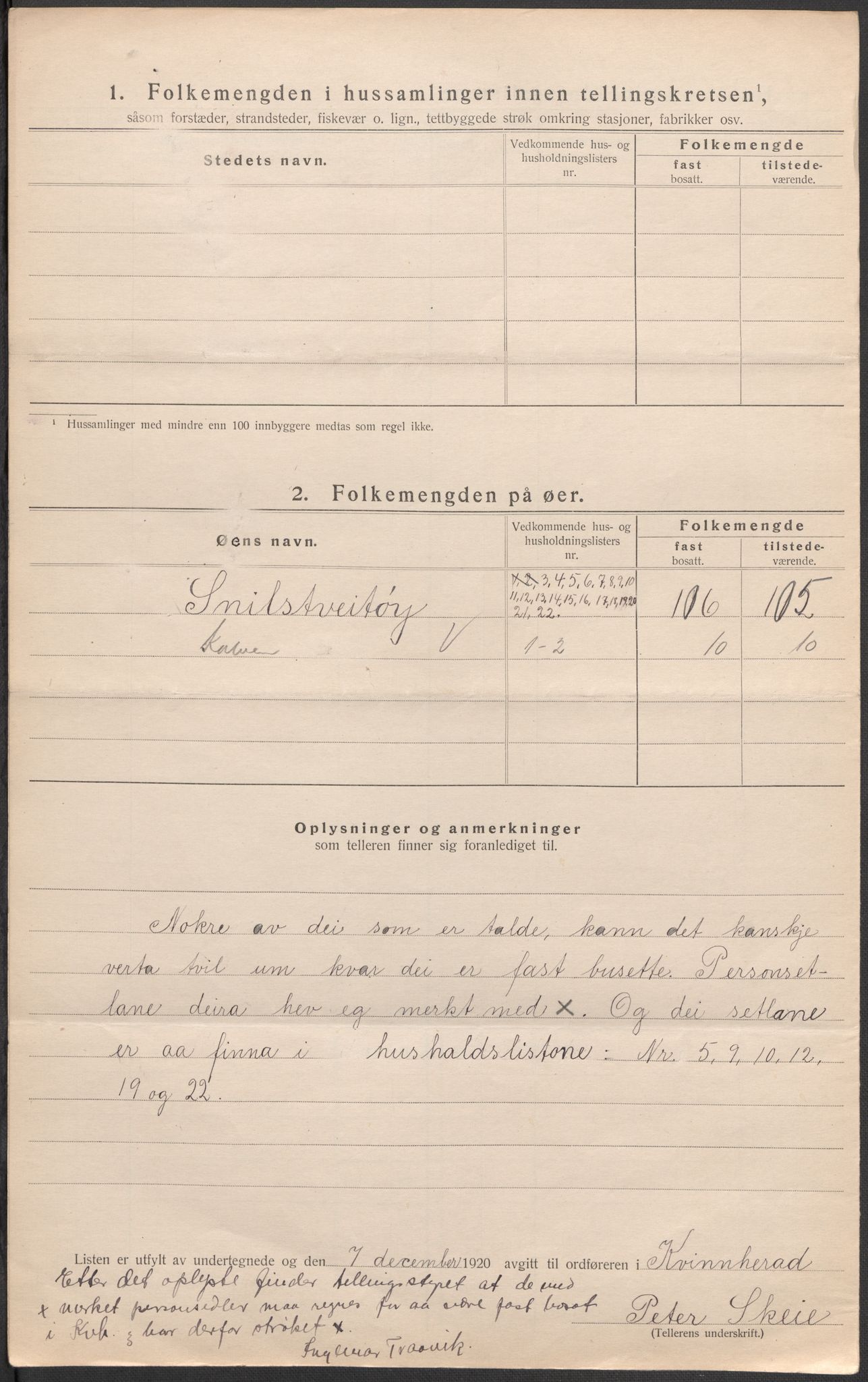 SAB, 1920 census for Kvinnherad, 1920, p. 54