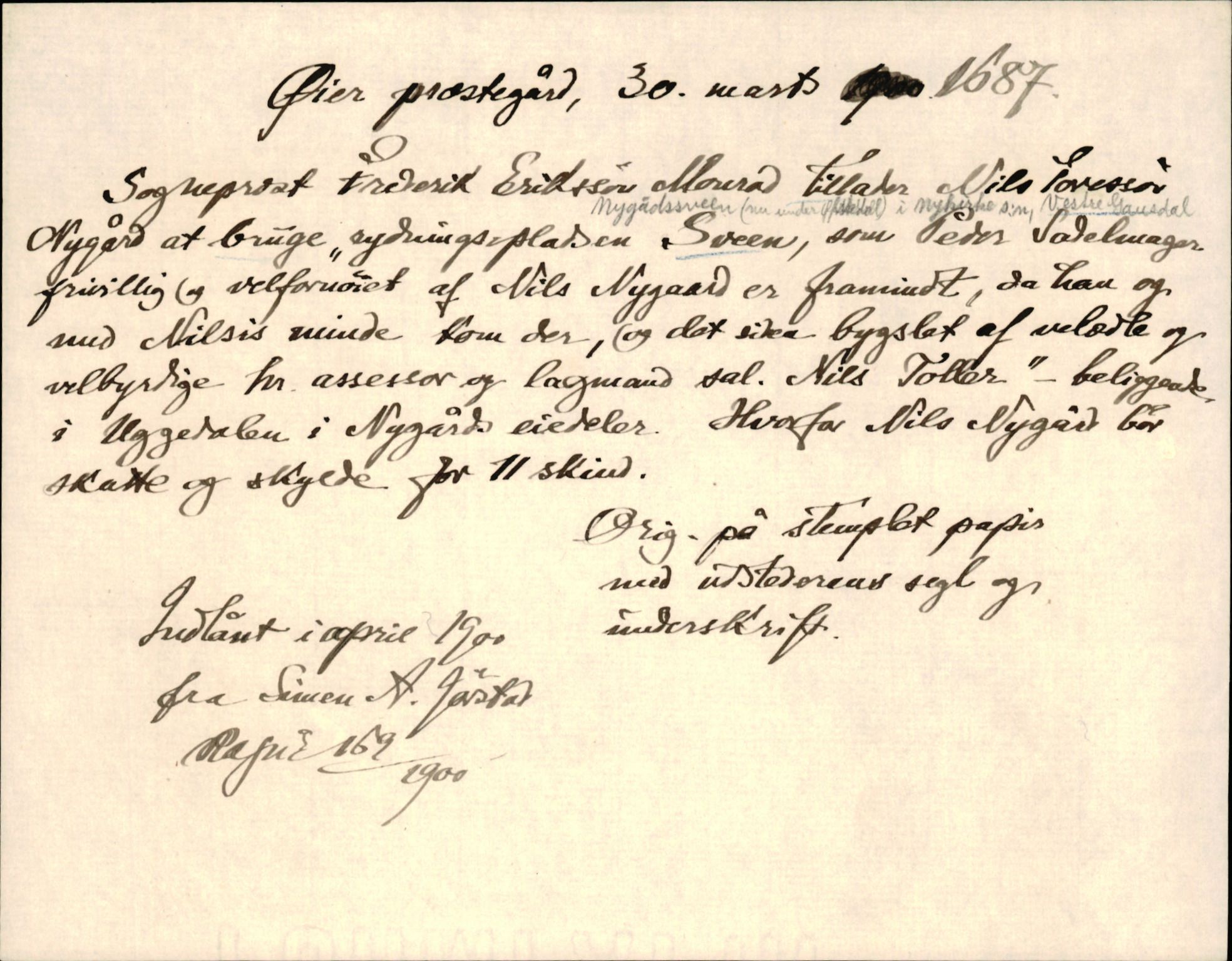 Riksarkivets diplomsamling, AV/RA-EA-5965/F35/F35d/L0005: Innlånte diplomer, seddelregister, 1661-1690, p. 522