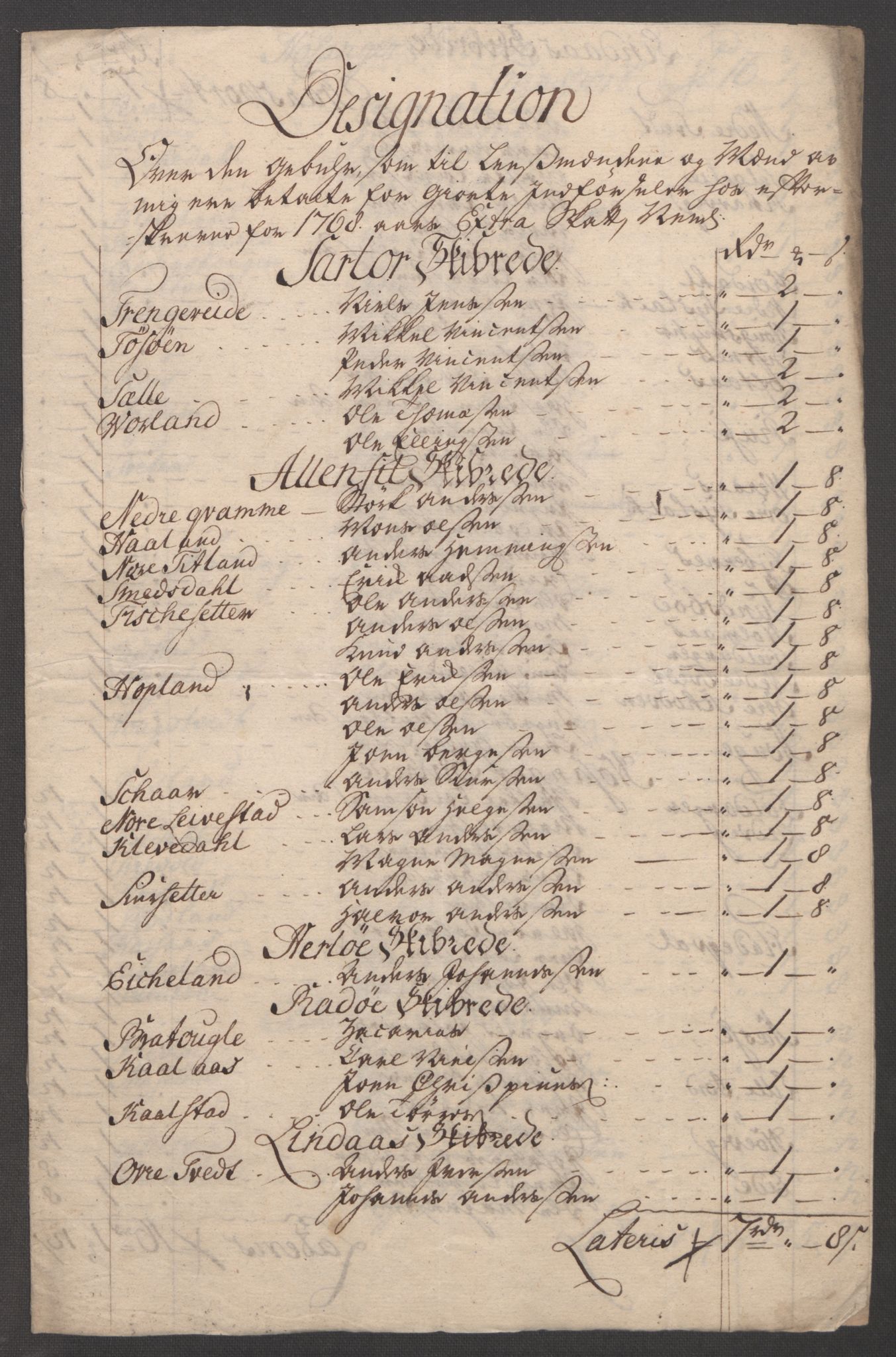 Rentekammeret inntil 1814, Reviderte regnskaper, Fogderegnskap, RA/EA-4092/R51/L3303: Ekstraskatten Nordhordland og Voss, 1762-1772, p. 686