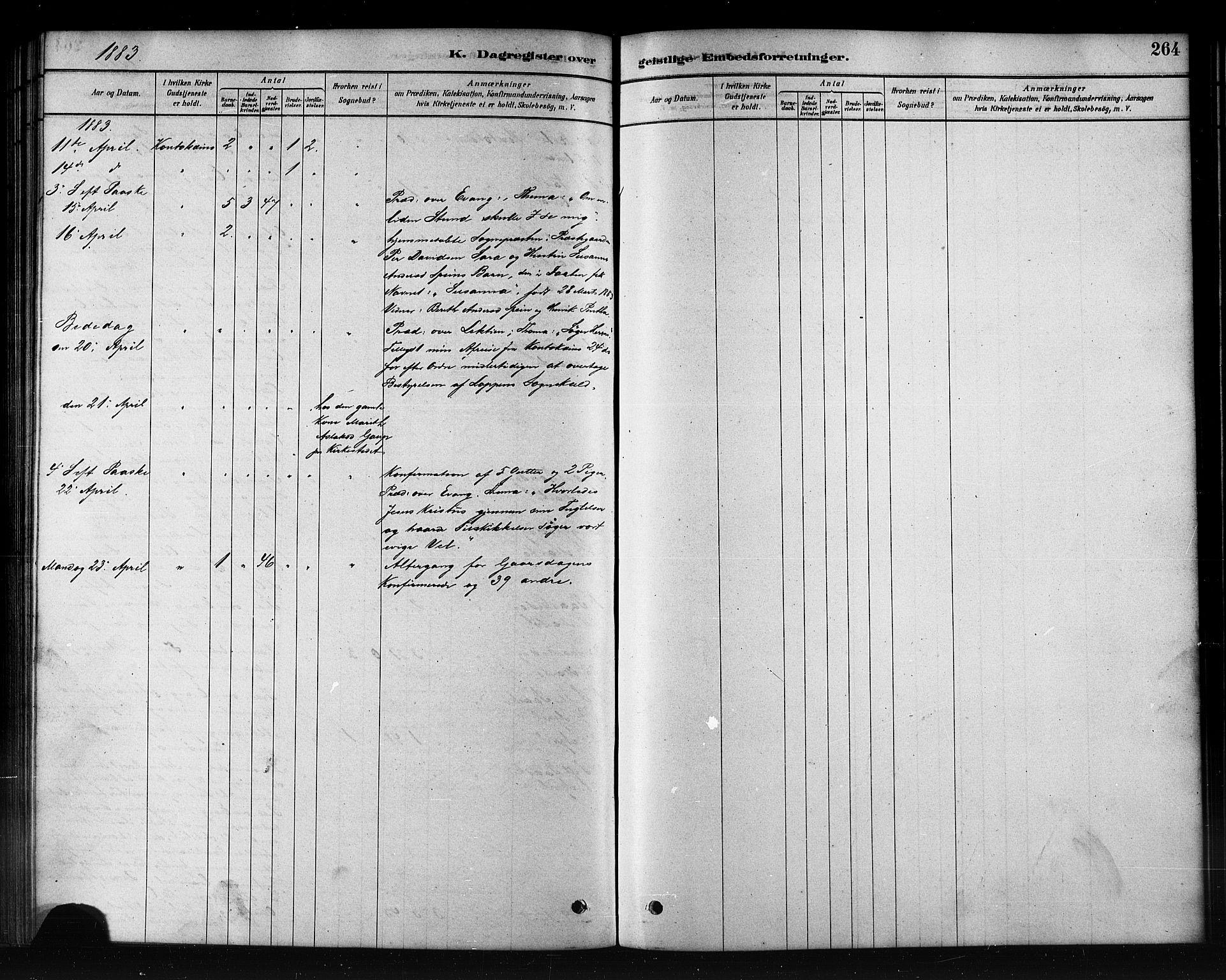 Kautokeino sokneprestembete, AV/SATØ-S-1340/H/Hb/L0002.klokk: Parish register (copy) no. 2, 1877-1896, p. 264