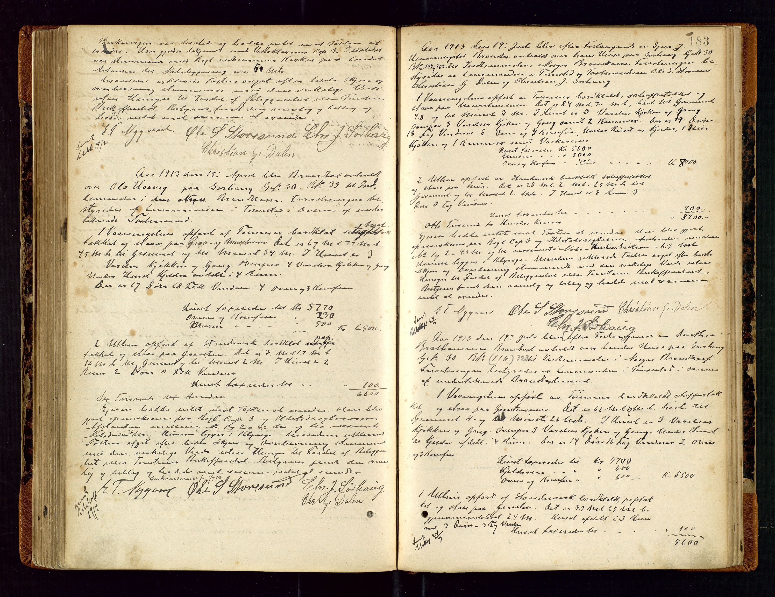 Torvestad lensmannskontor, AV/SAST-A-100307/1/Goa/L0002: "Brandtaxationsprotokol for Torvestad Thinglag", 1883-1917, p. 182b-183a