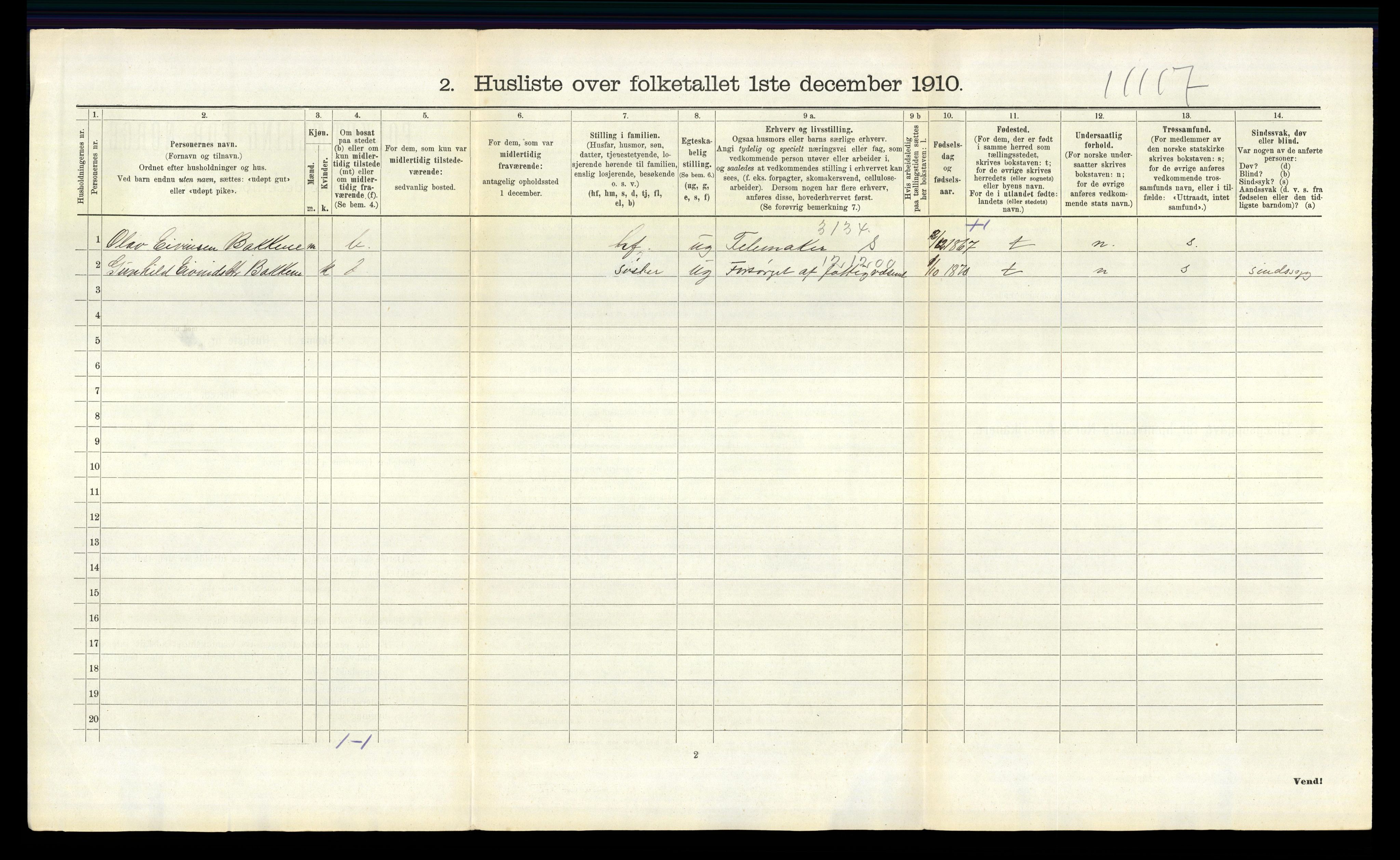 RA, 1910 census for Bø, 1910, p. 822