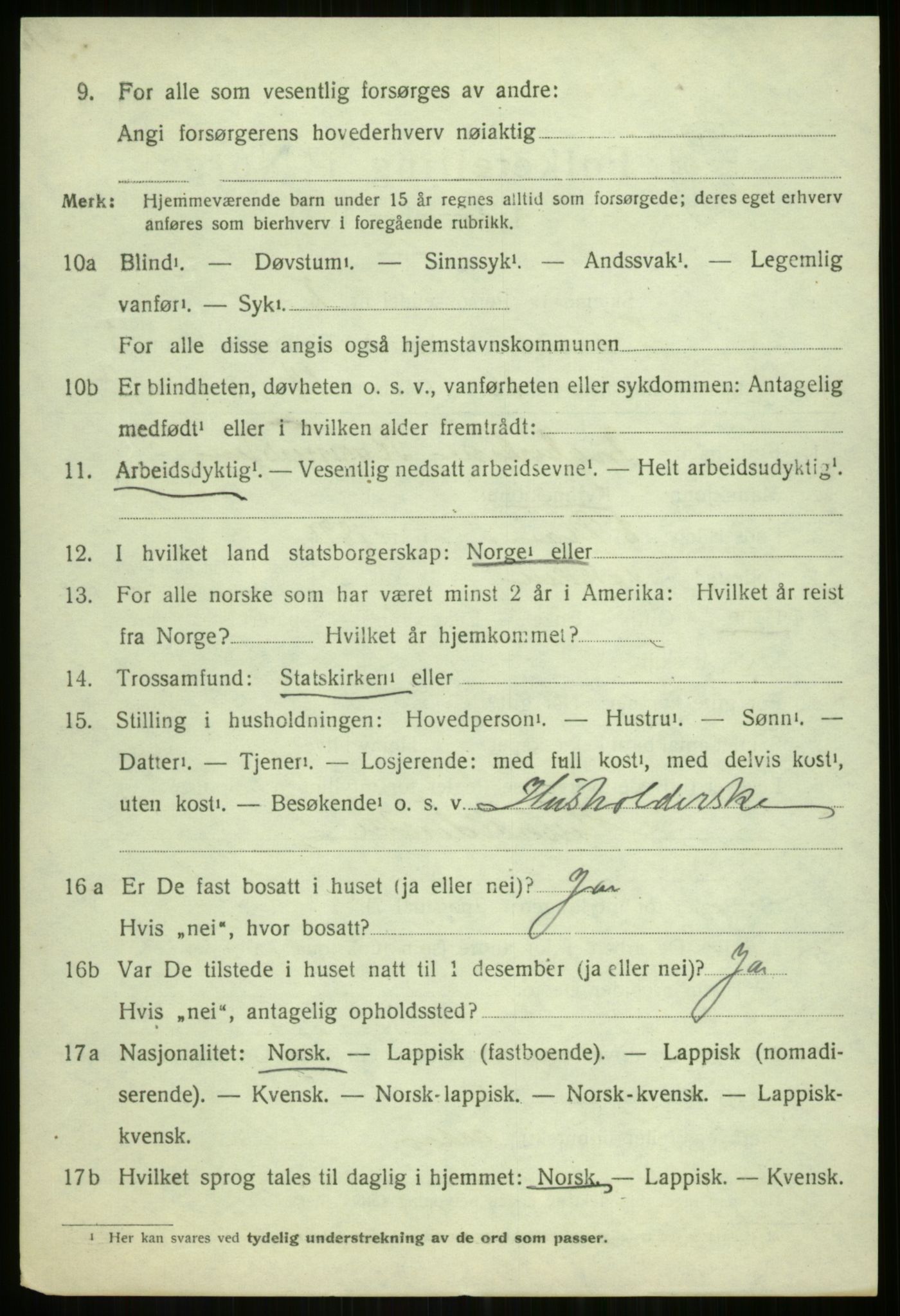 SATØ, 1920 census for Tromsøysund, 1920, p. 3173