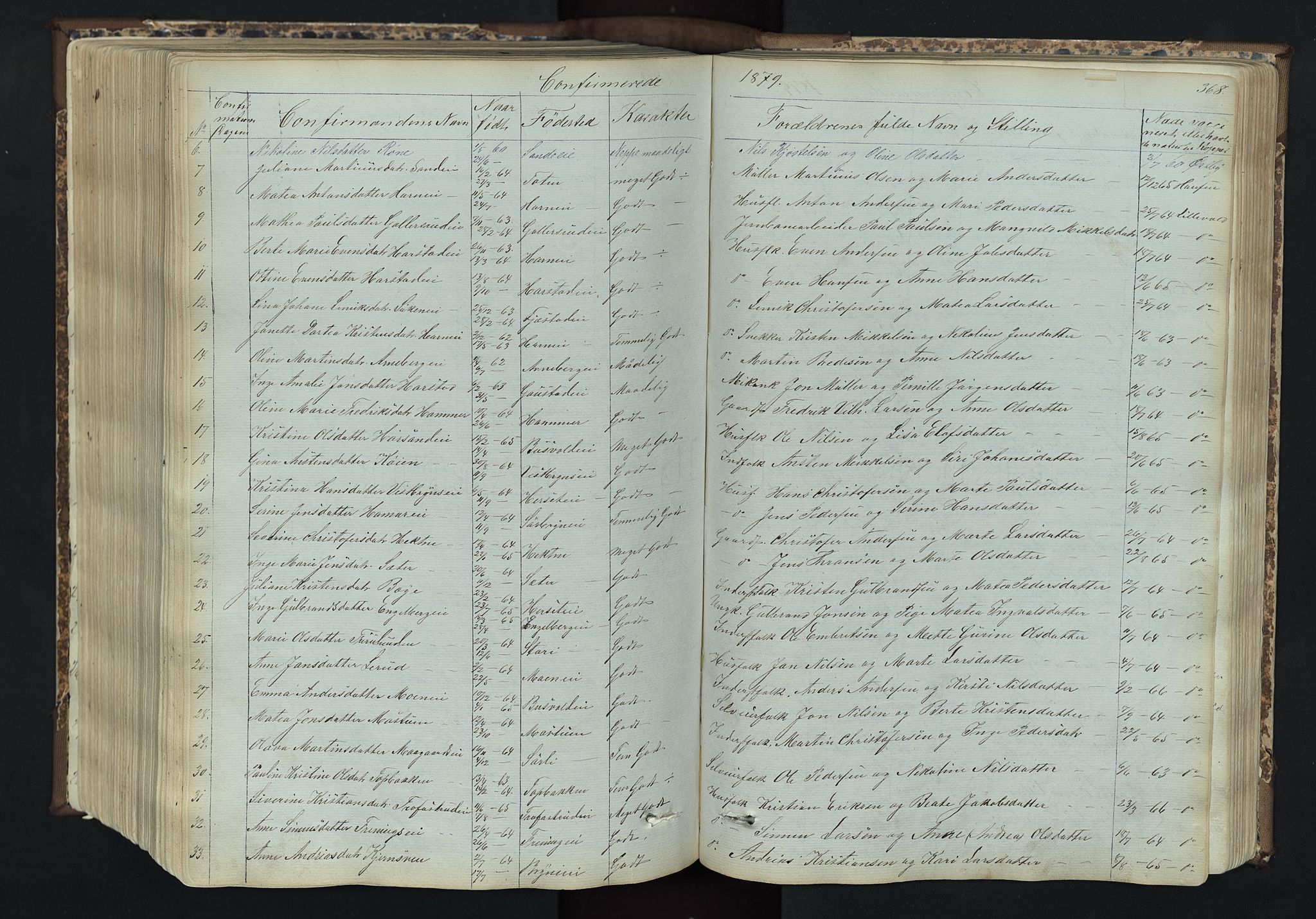 Romedal prestekontor, SAH/PREST-004/L/L0011: Parish register (copy) no. 11, 1867-1895, p. 368