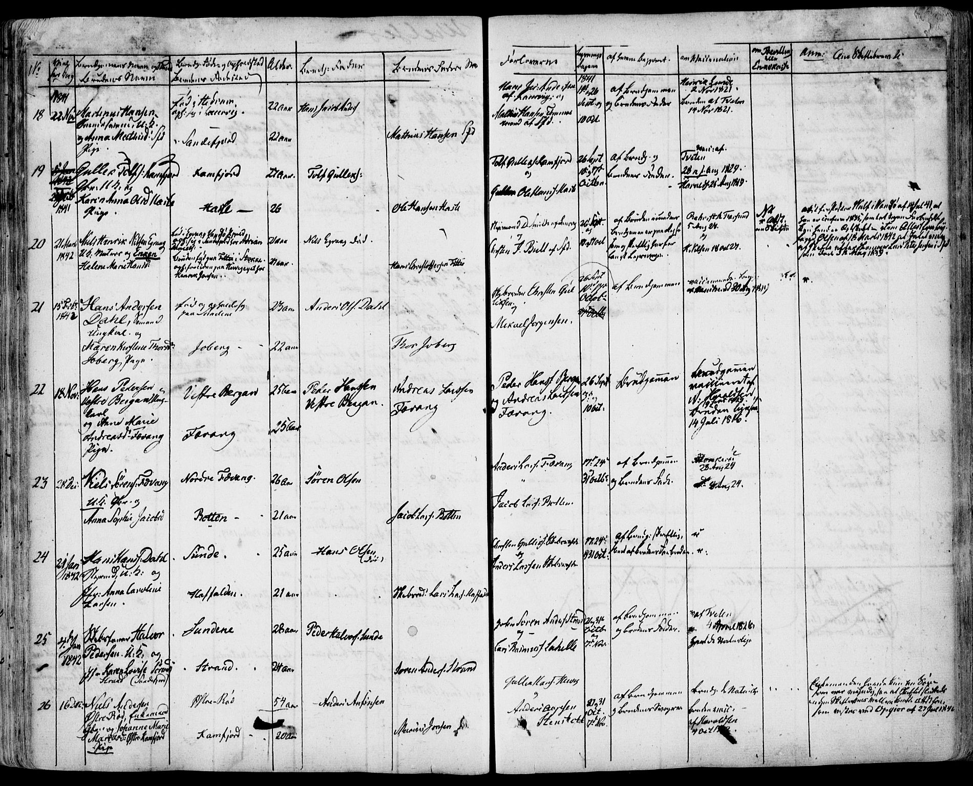 Sandar kirkebøker, AV/SAKO-A-243/F/Fa/L0005: Parish register (official) no. 5, 1832-1847, p. 626-627