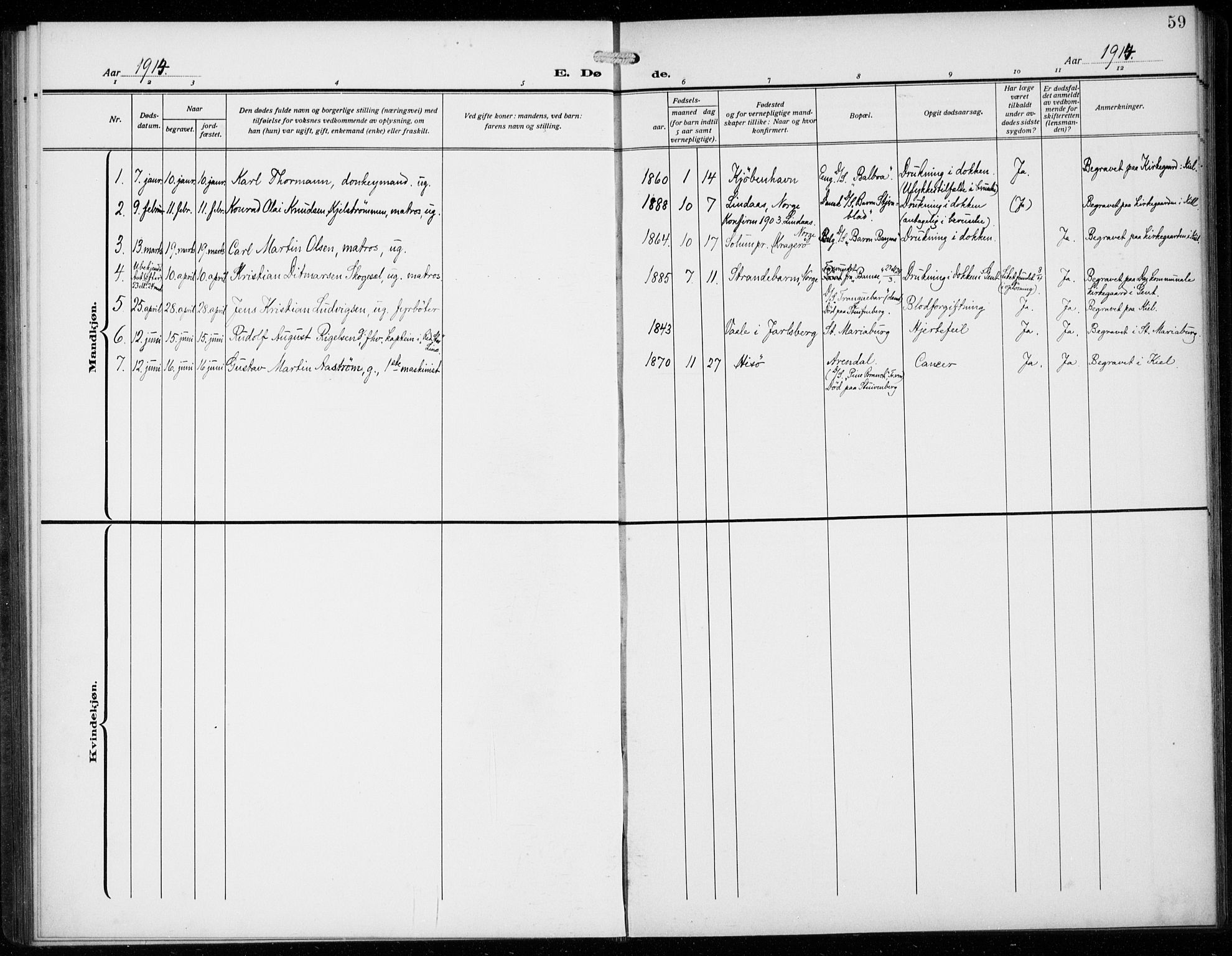 Den norske sjømannsmisjon i utlandet/Antwerpen, SAB/SAB/PA-0105/H/Ha/L0003: Parish register (official) no. A 3, 1914-1930, p. 59