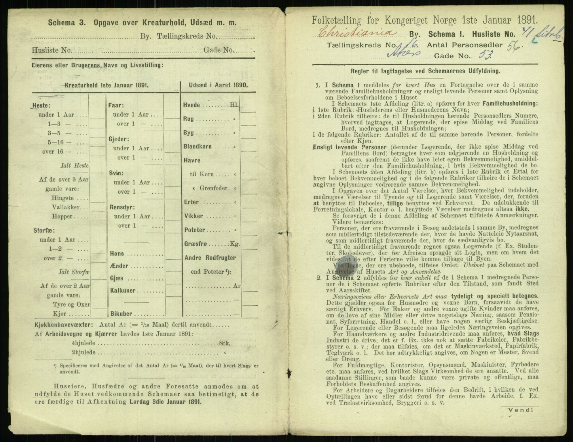 RA, 1891 census for 0301 Kristiania, 1891, p. 7097