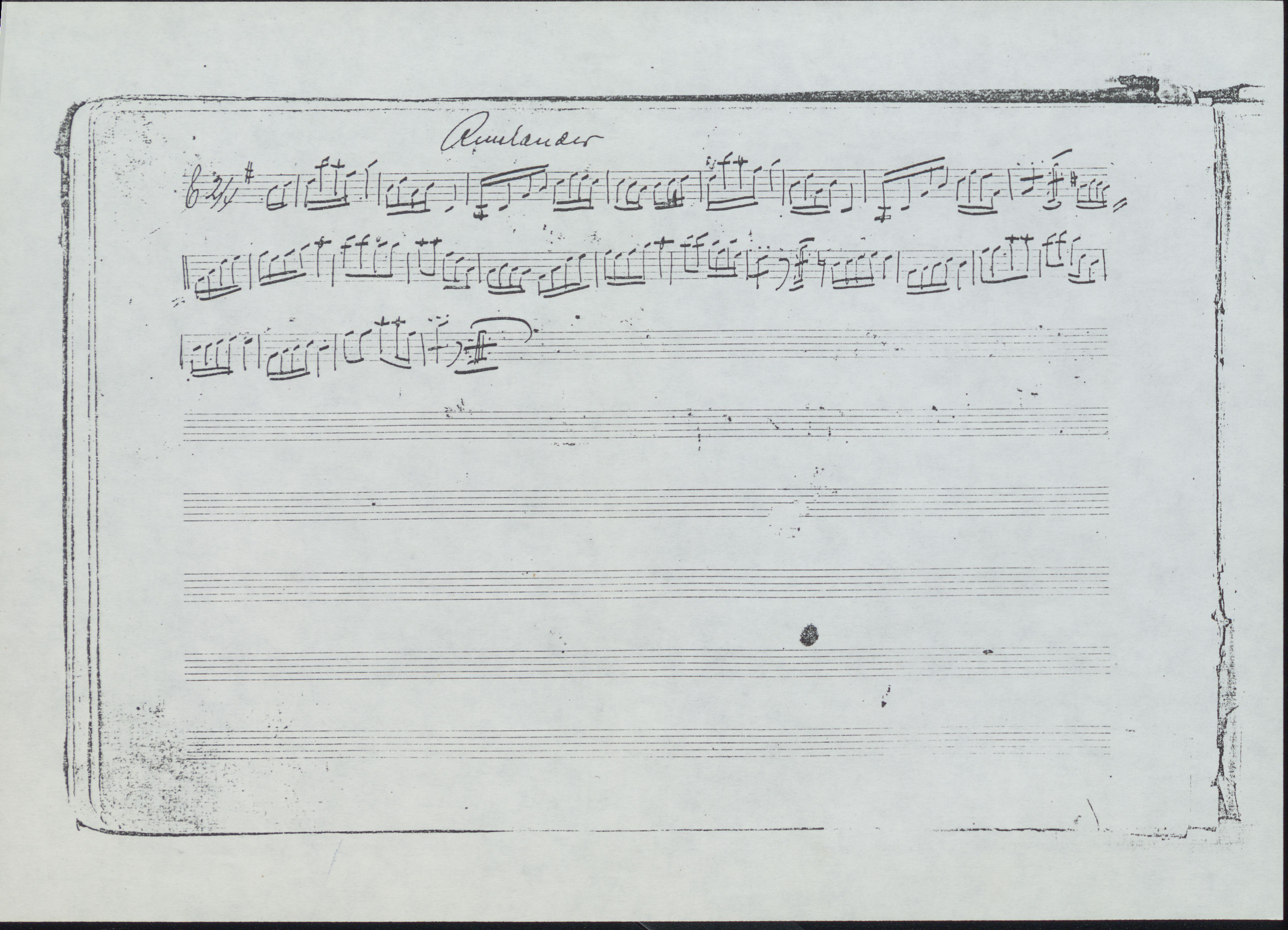 Sa 42 - Storgårds- og folkemusikk fra Klokkergården (Lardal bygdetun), VEMU/A-2514/F/L0002/0008: Originale håndskrevne, trykte og kopierte noter og notebøker, hefter, brev m.m. / Kopi av noter etter O. B. Bekkevar, 1900