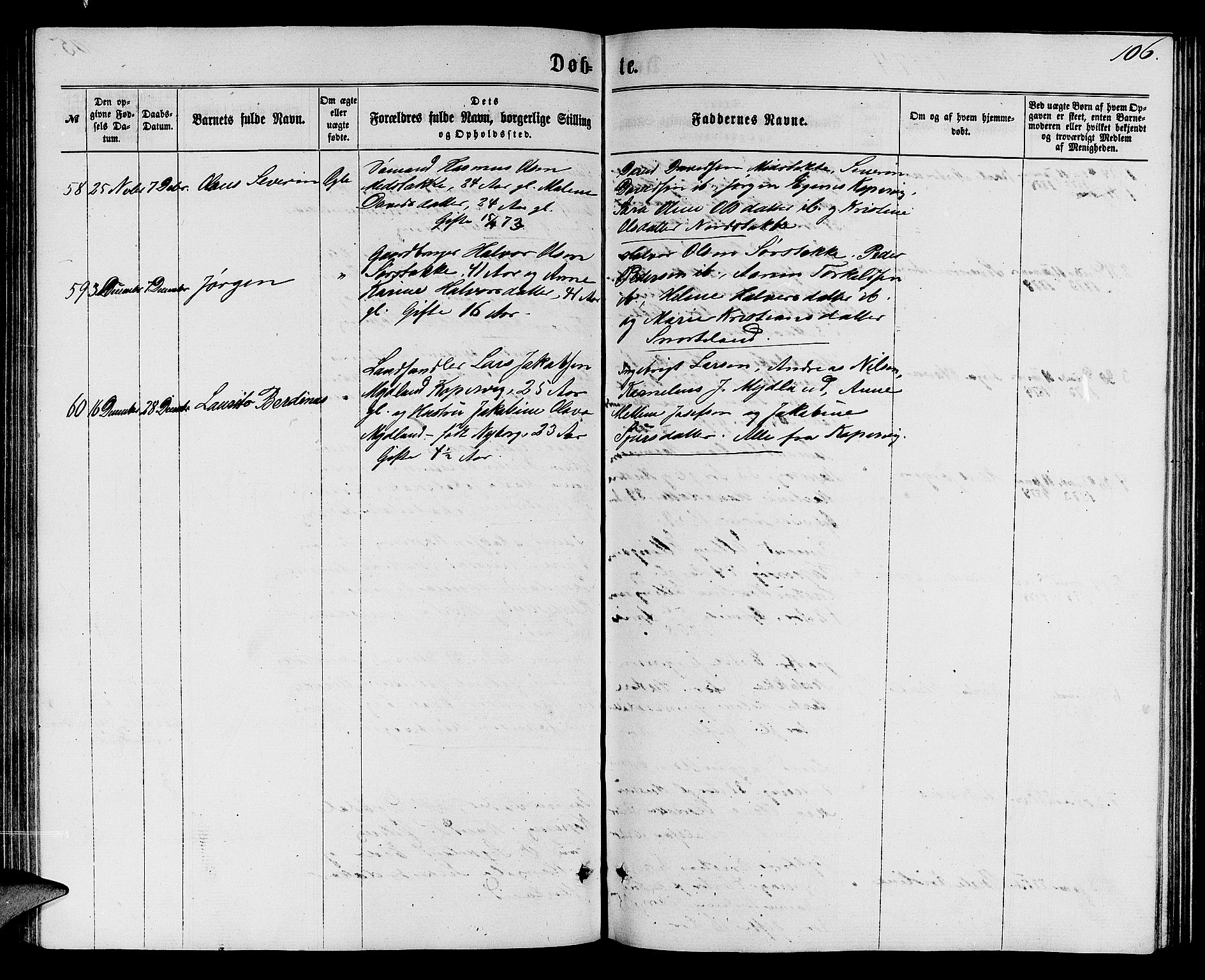 Avaldsnes sokneprestkontor, AV/SAST-A -101851/H/Ha/Hab/L0004: Parish register (copy) no. B 4, 1861-1876, p. 106