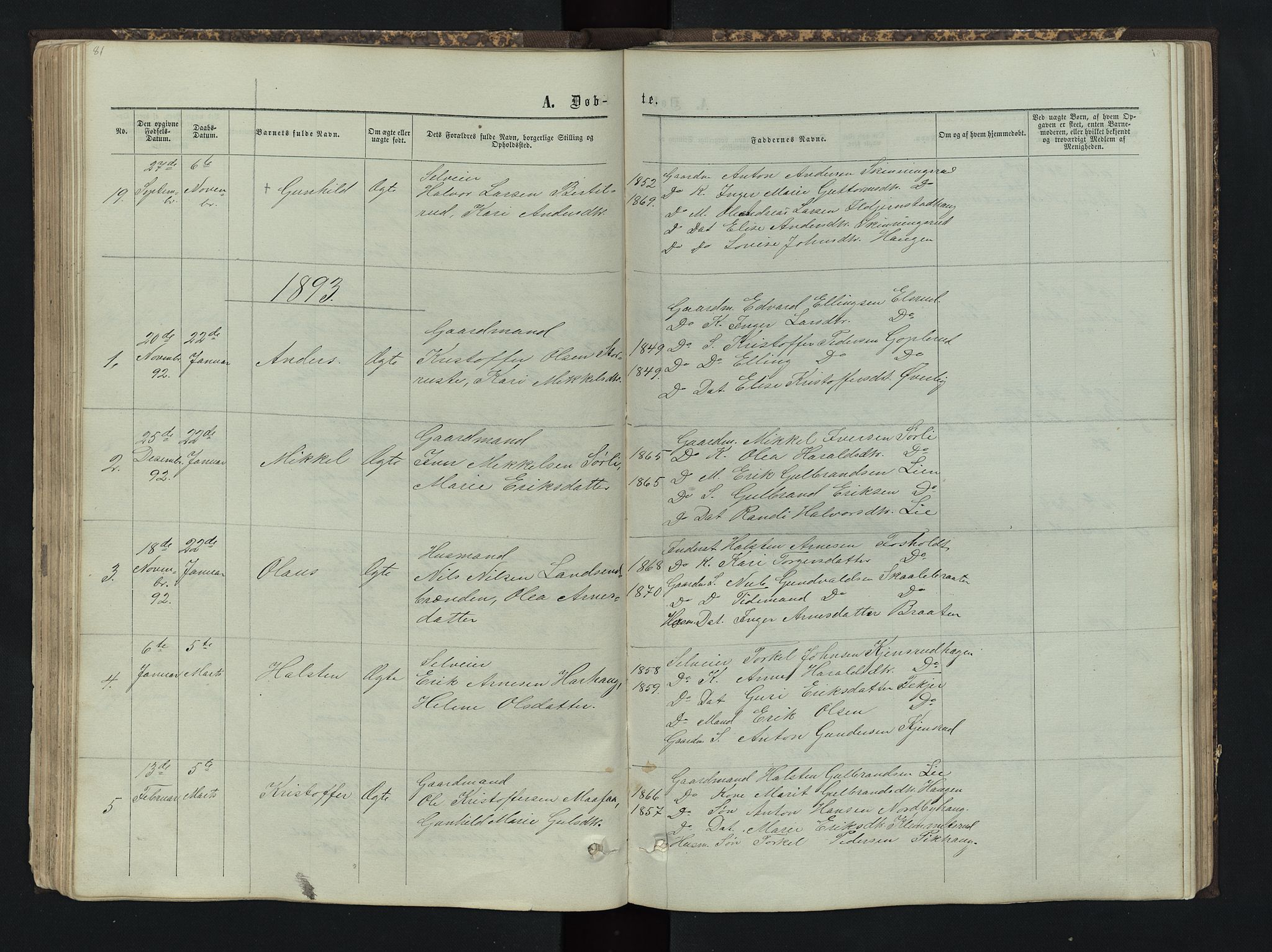 Sør-Aurdal prestekontor, AV/SAH-PREST-128/H/Ha/Hab/L0004: Parish register (copy) no. 4, 1865-1893, p. 81