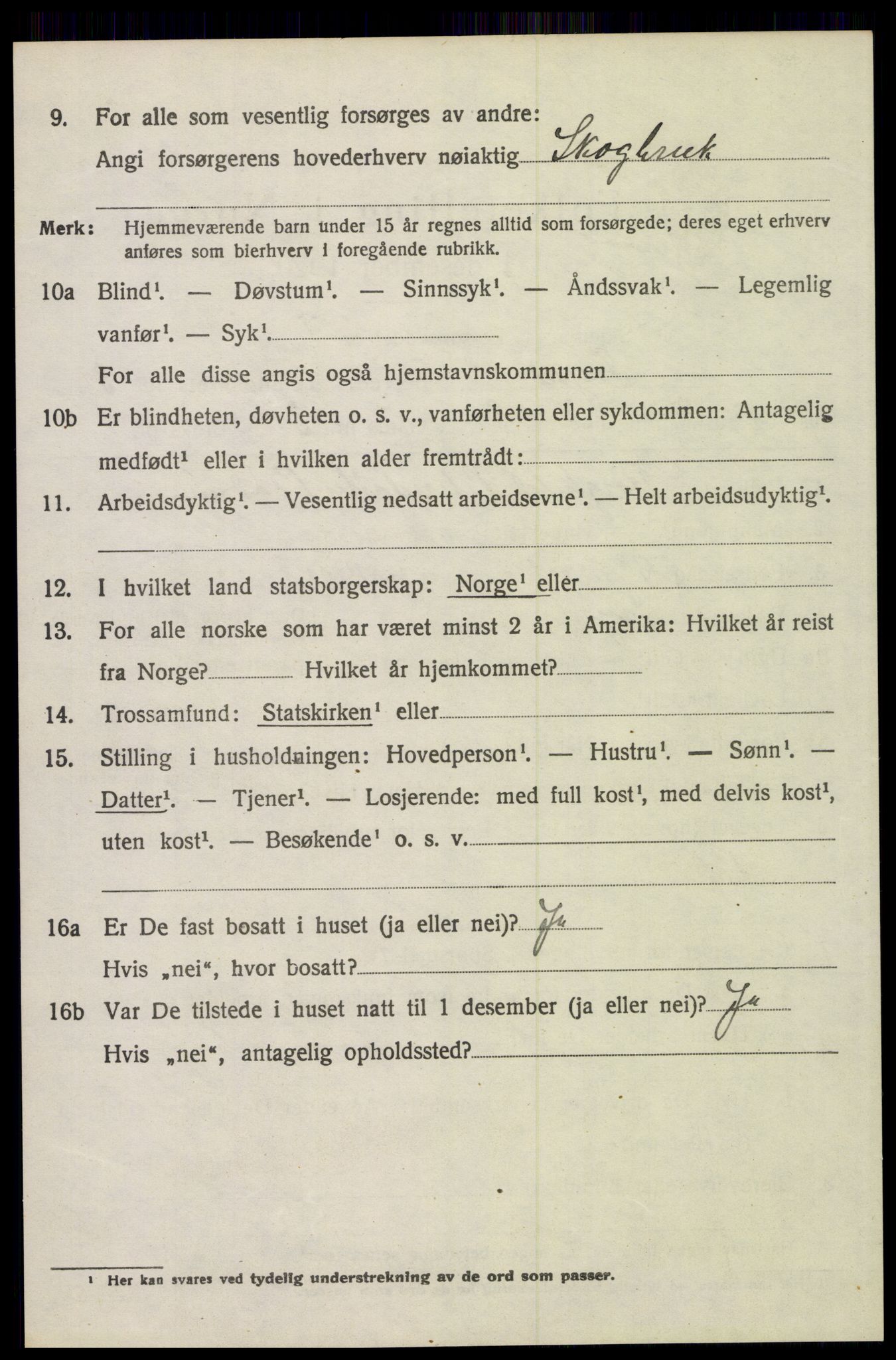SAH, 1920 census for Trysil, 1920, p. 3578