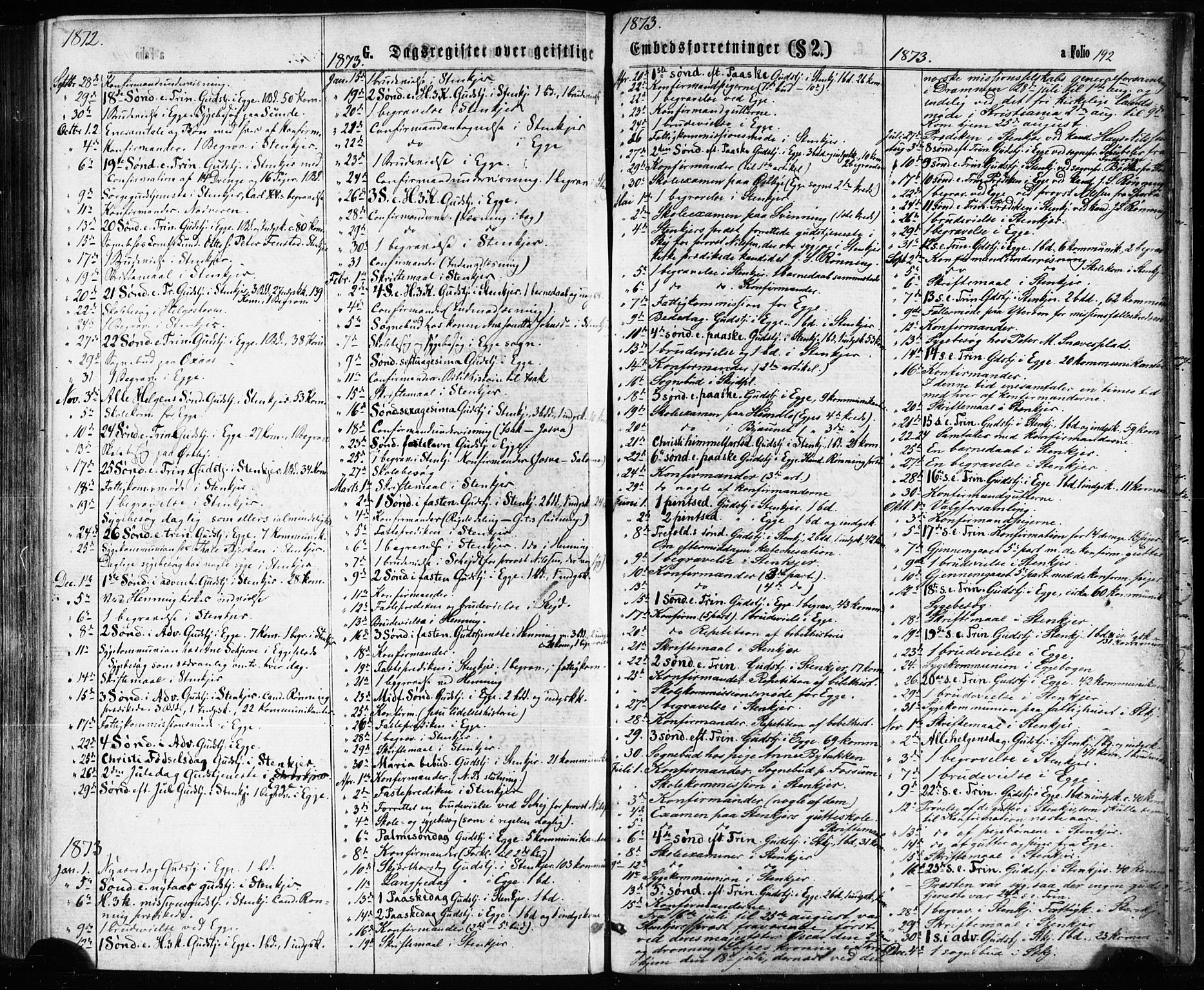 Ministerialprotokoller, klokkerbøker og fødselsregistre - Nord-Trøndelag, SAT/A-1458/739/L0370: Parish register (official) no. 739A02, 1868-1881, p. 192