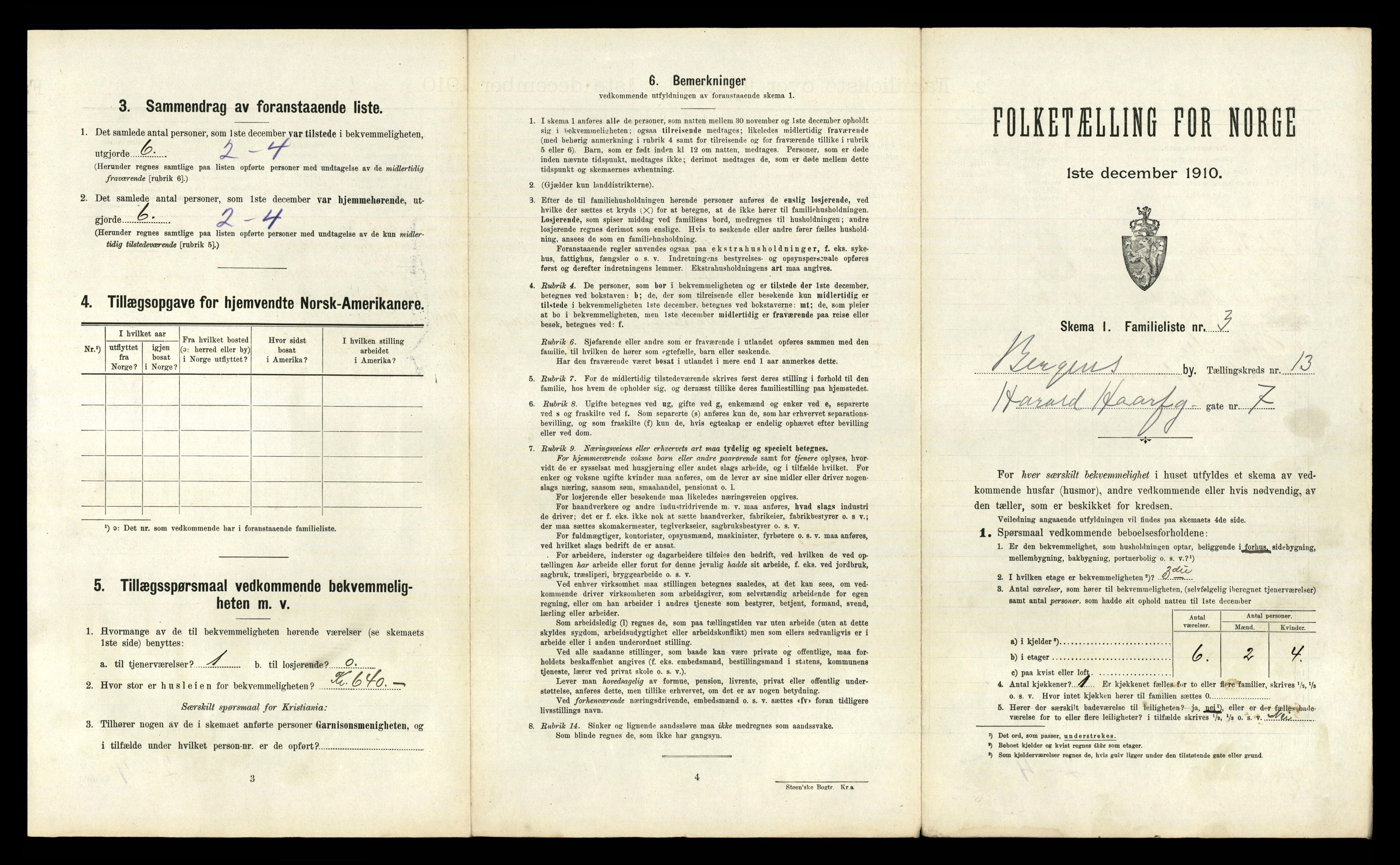 RA, 1910 census for Bergen, 1910, p. 4145