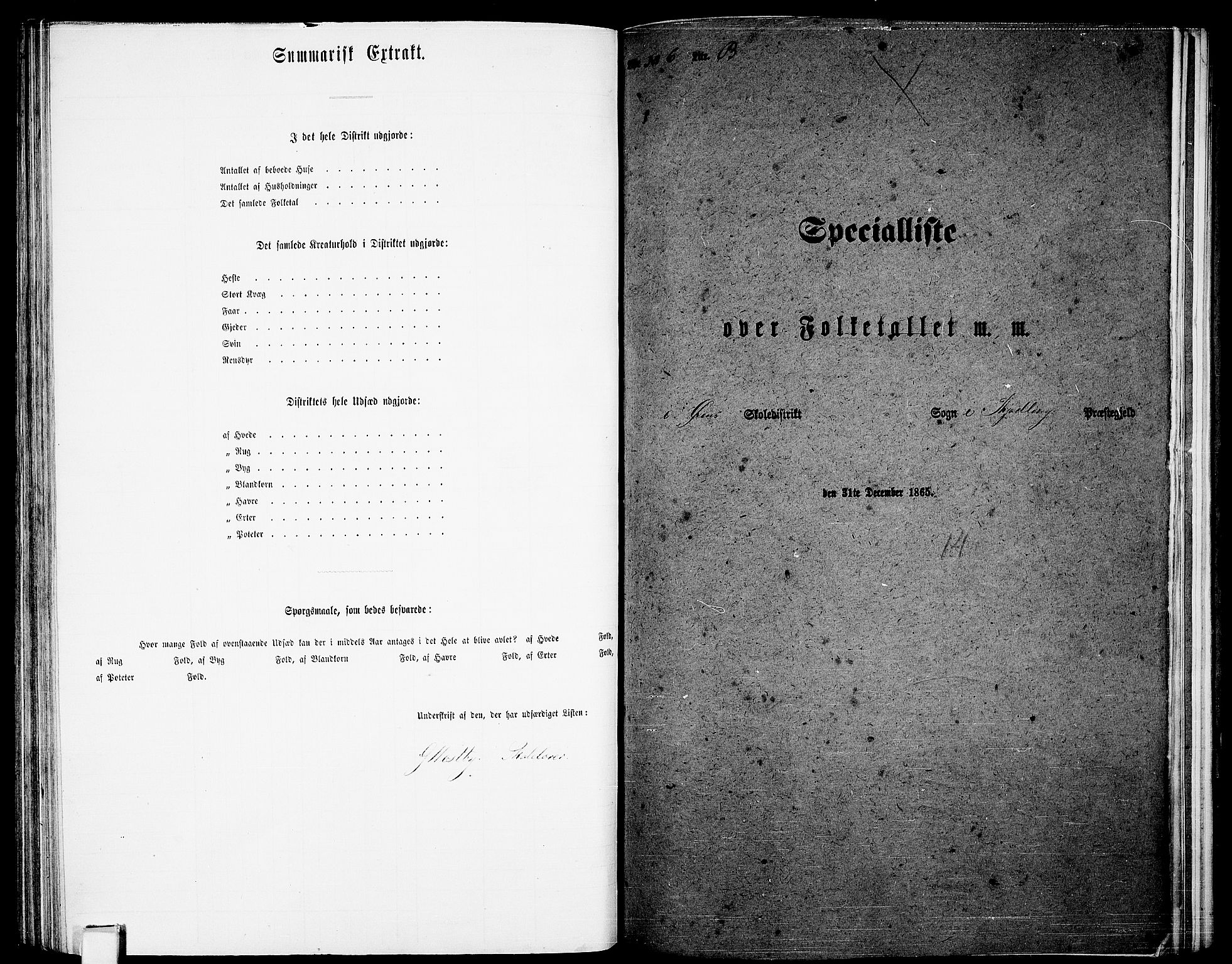 RA, 1865 census for Tjølling, 1865, p. 134