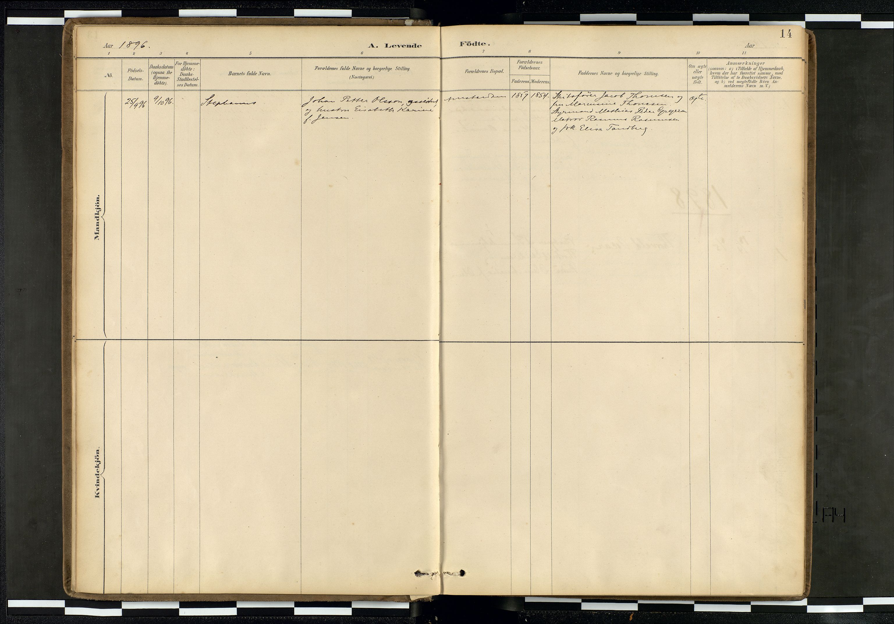 Den norske sjømannsmisjon i utlandet/Hollandske havner (Amsterdam-Rotterdam-Europort), AV/SAB-SAB/PA-0106/H/Ha/Haa/L0002: Parish register (official) no. A 2, 1887-1907, p. 13b-14a