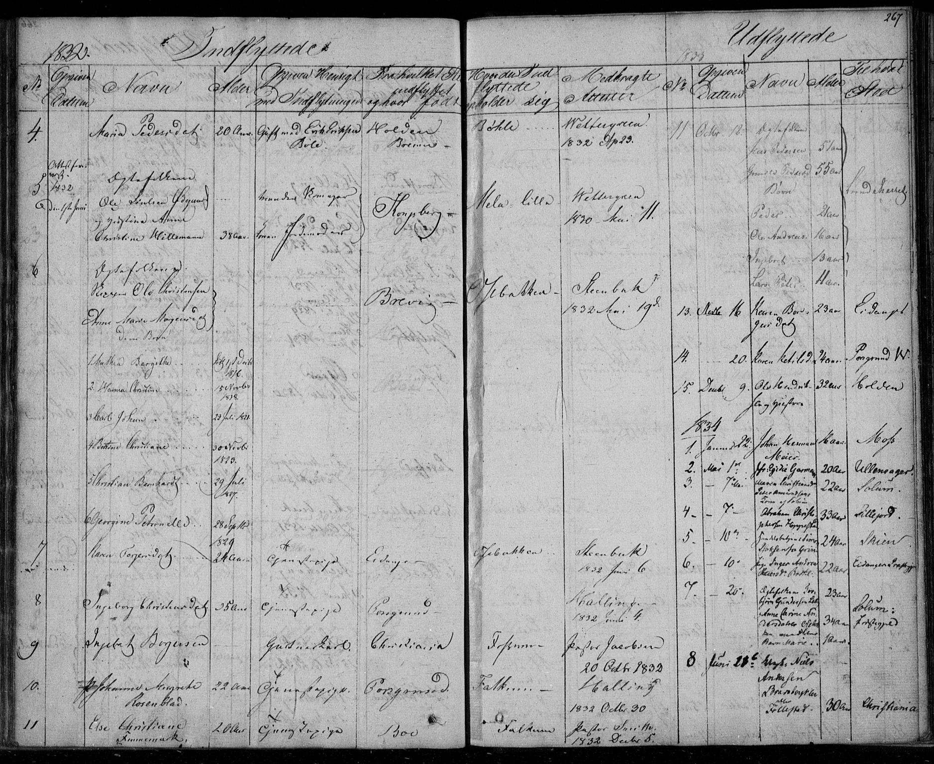 Gjerpen kirkebøker, SAKO/A-265/F/Fa/L0006: Parish register (official) no. I 6, 1829-1834, p. 267